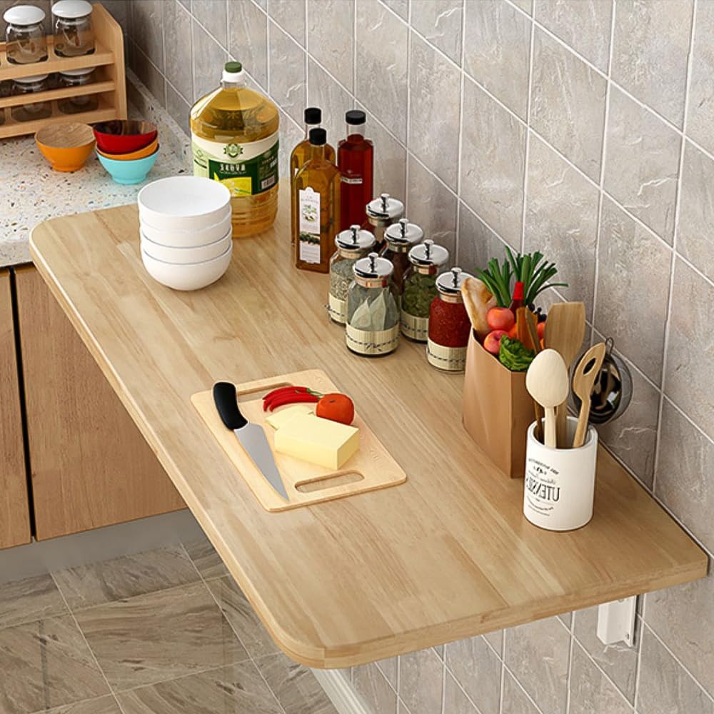 Klapptisch zur Wandmontage, Farbe Walnuss-60*30*1.6cm
