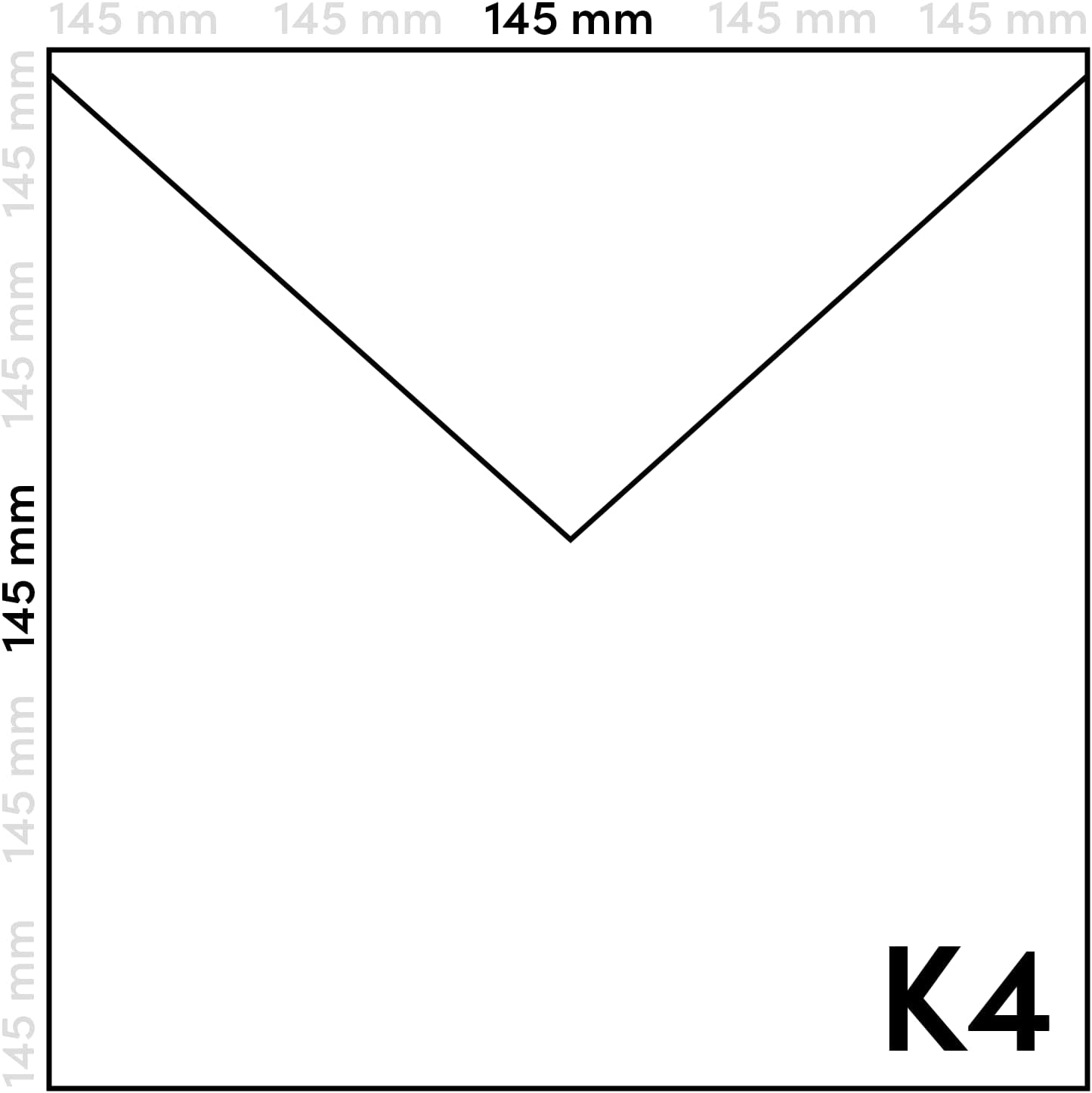 Quadratische Briefumschläge aus Kraftpapier, 500 Stück|Sandbraun (14,5x14,5cm)