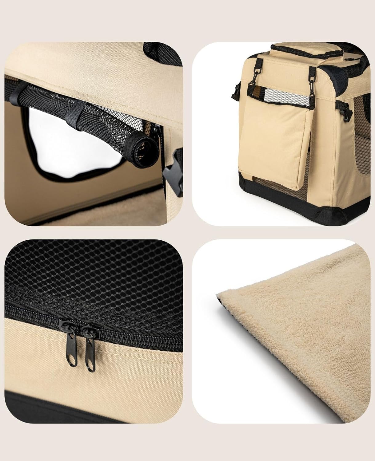 Hundetransportbox ‎TB10040, Beige, 1 - XS: 50x34x36 cm