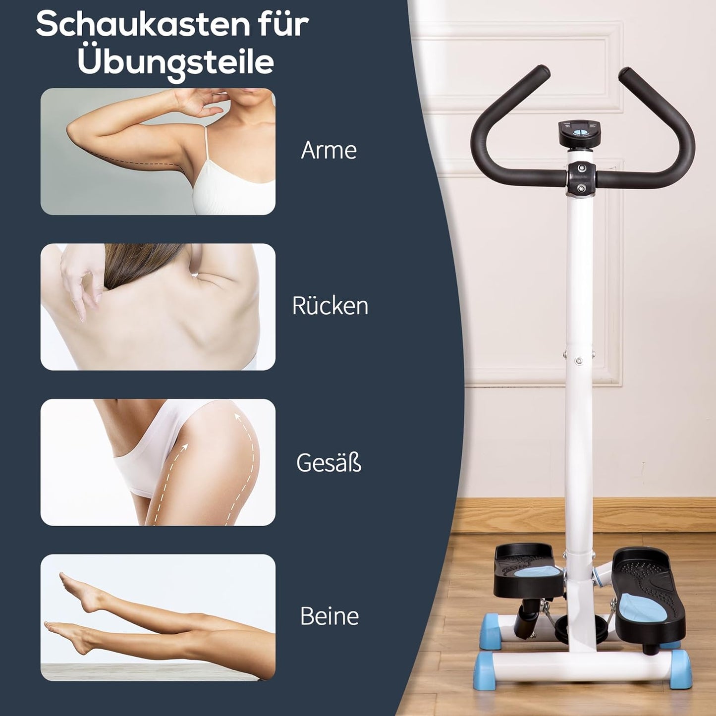 Steppmaschine Stahl, ABS Blau+Schwarz, Blau+Schwarz