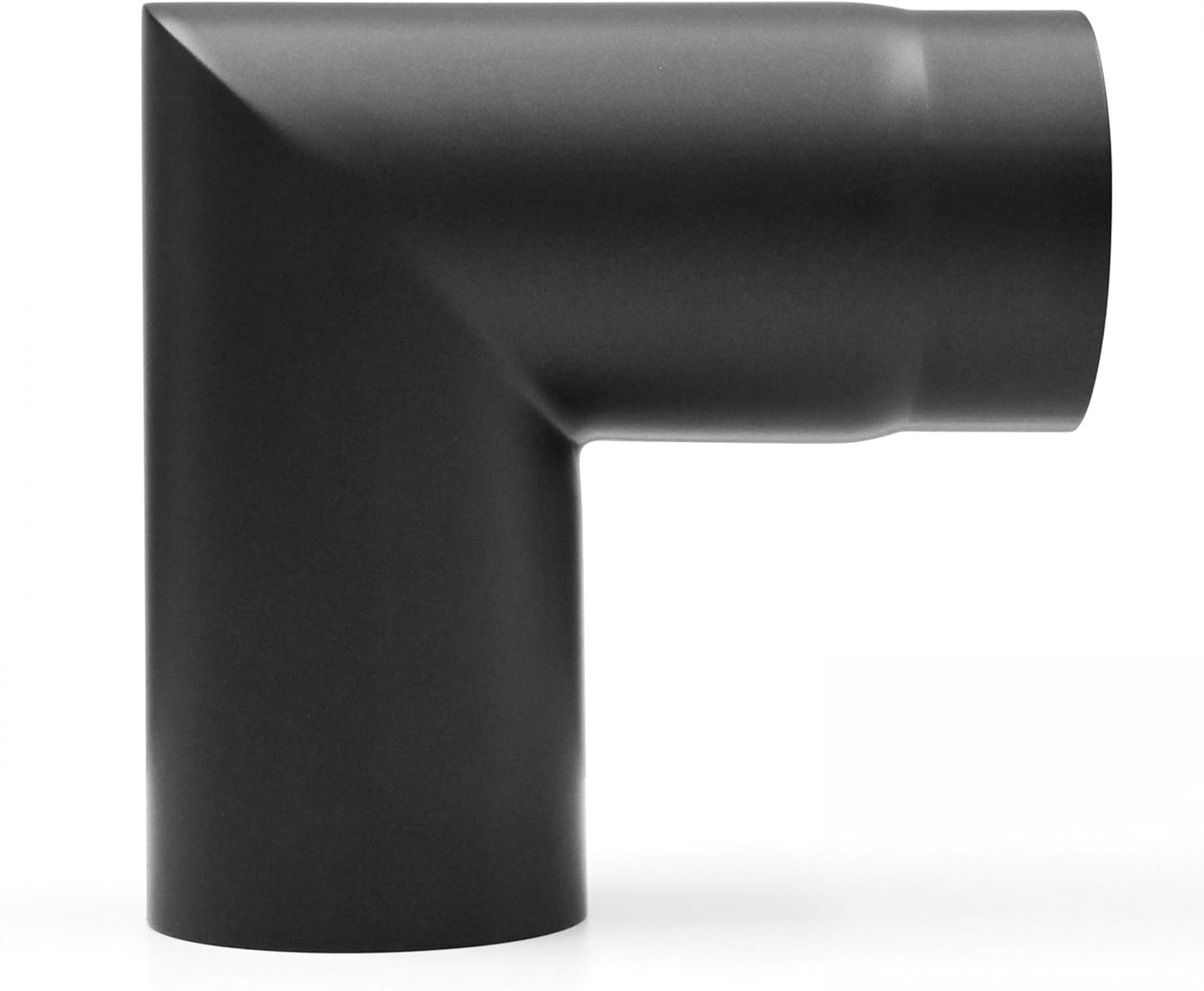 Rauchrohrbogen 90° 2-teilig 120 mm Stahlblech, 120 Schwarz