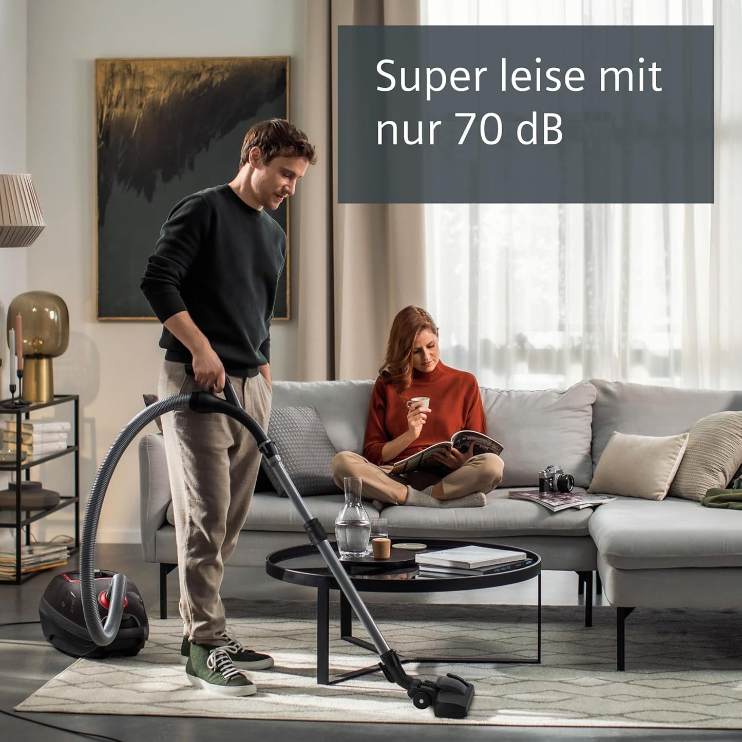 VSZ7XTRM Staubsauger mit Beutel, Grau 70dB(A) 15 m Aktionsradius