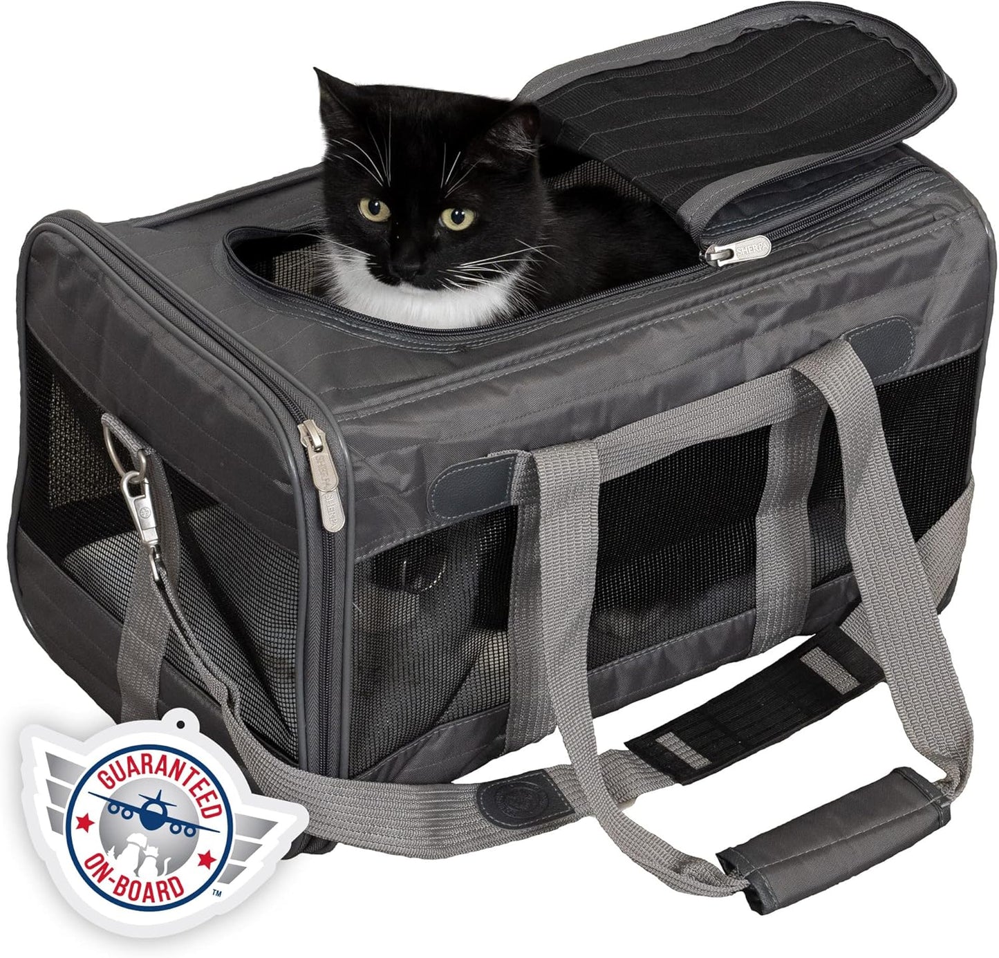 Flugreise-Transportbox für Haustiere, L 48 x B 30 x H 29 cm anthrazit