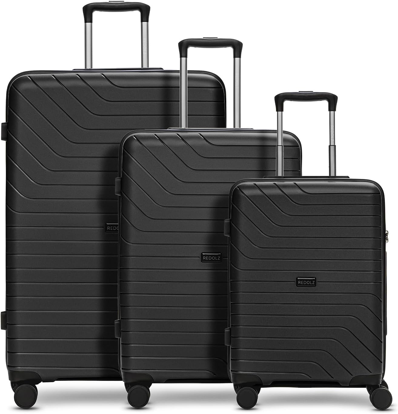 3-teiliges Hartschalen Kofferset Essentials 05, Schwarz Kofferset (3-teilig)