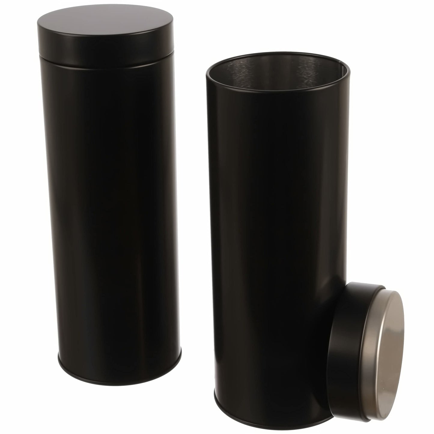 2er-Set Aromadichte Kaffeepad-Vorratsdosen, Schwarz