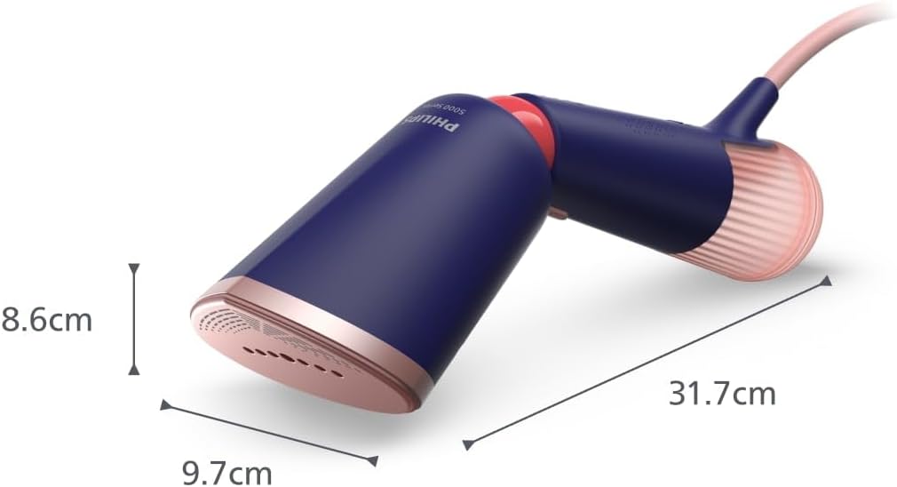 5000-Serie Dampfglätter mit Zubehör & Eco-Modus, 3x Zubehör, marineblau
