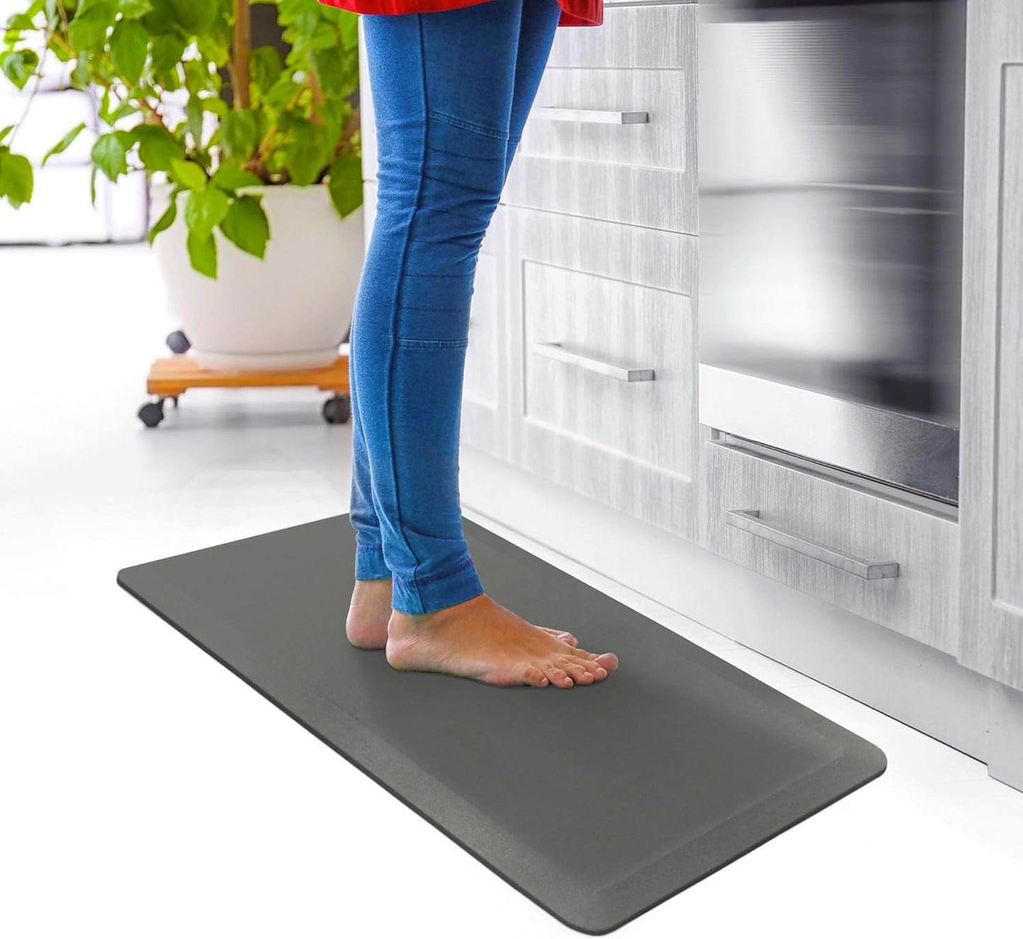 Anti-Ermüdungsmatte für Steharbeitsplätze, Grau 80L x 50B x 2D cm