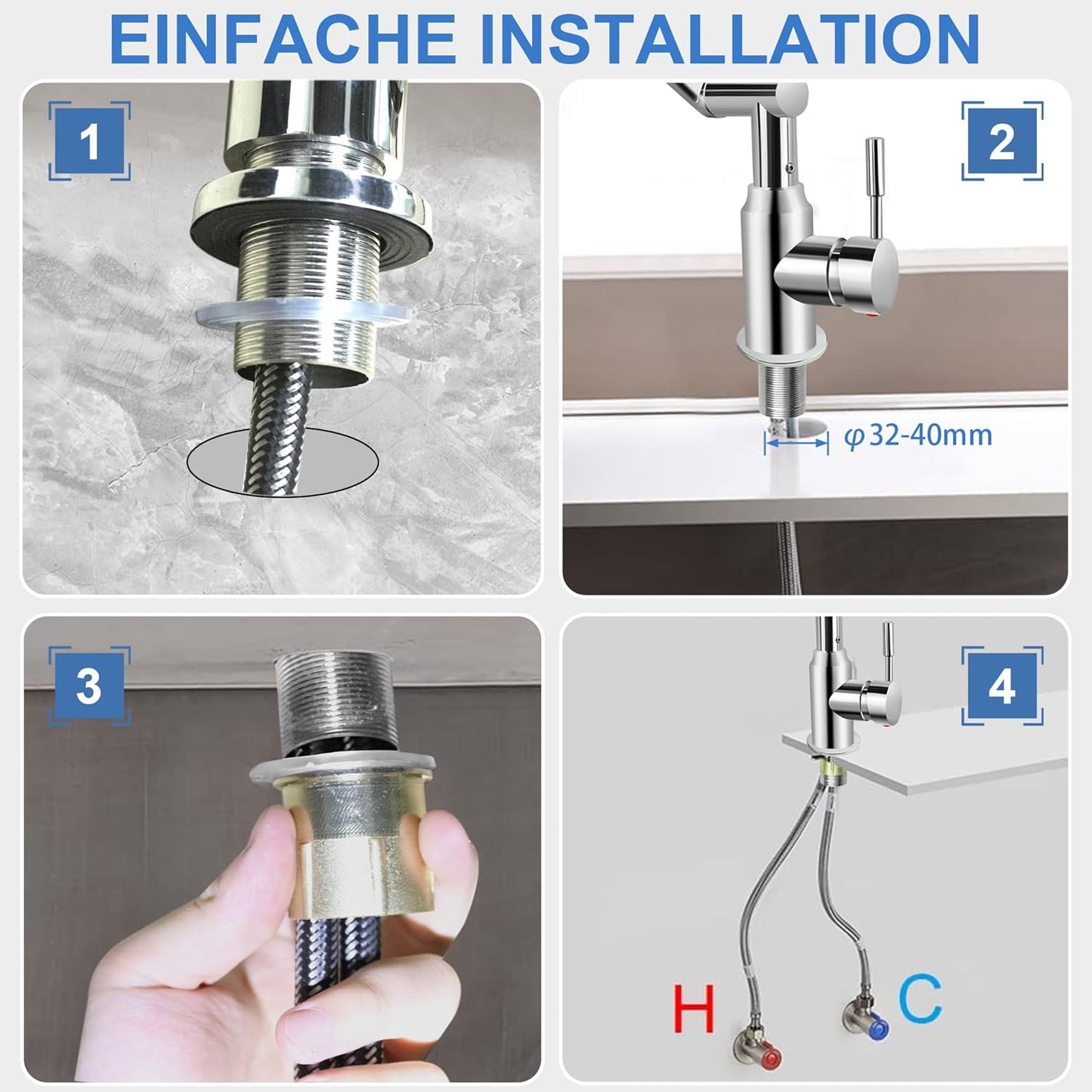 Wasserhahn, Silber