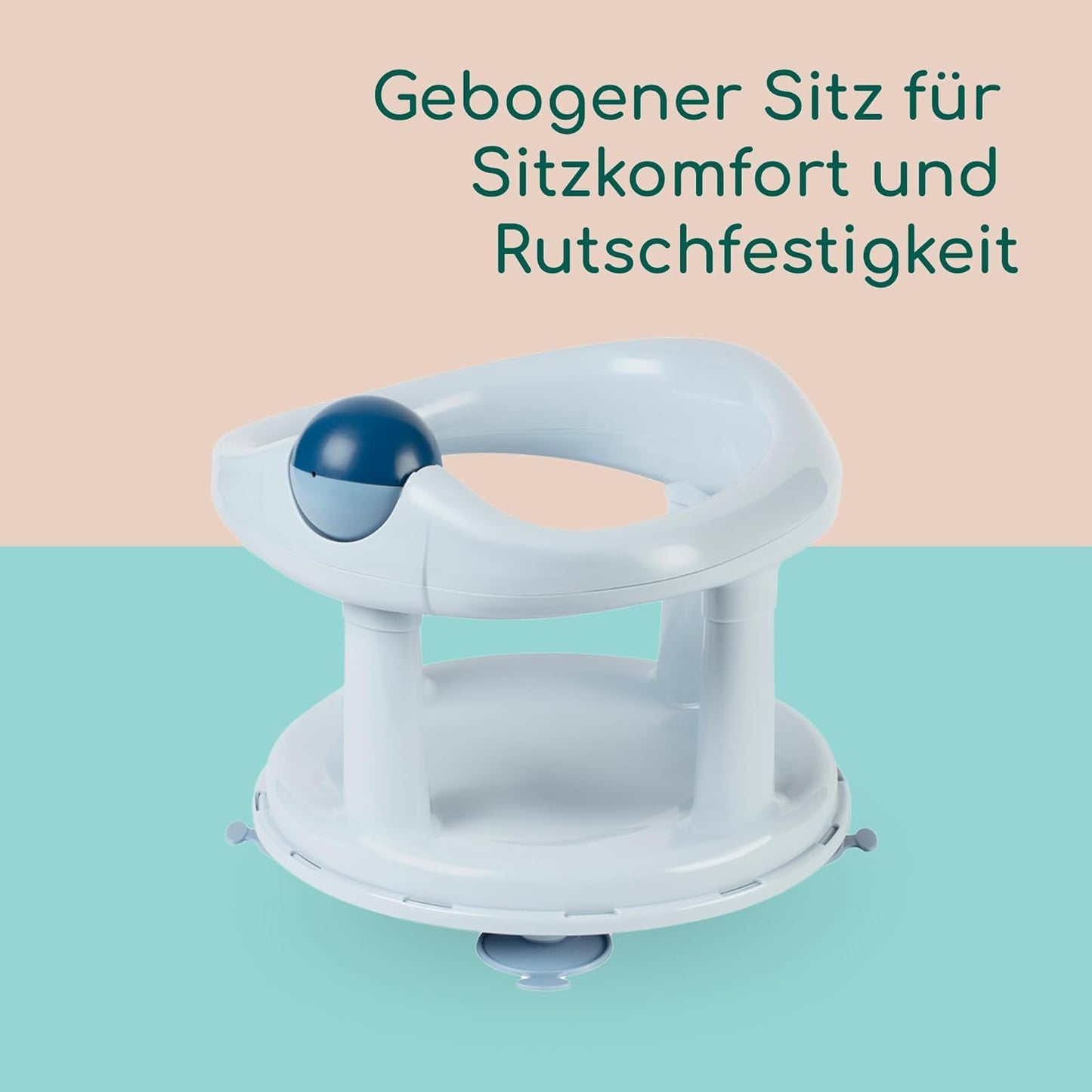 Drehbarer Badesitz für Babys (6-12 Monate), Blue