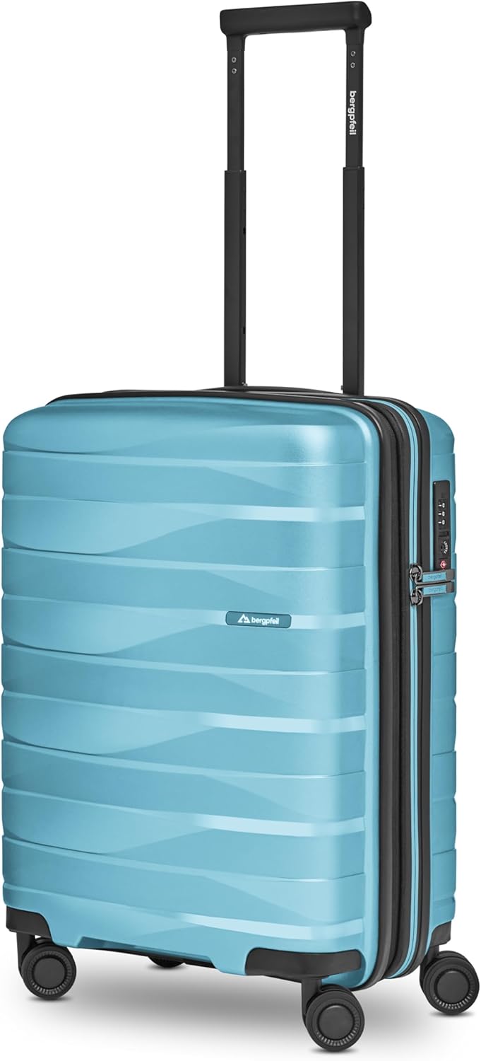 Kleiner Hartschalen Kabinen-Koffer, Glacier Blue Metallic Koffer S (55 cm) erweiterbar