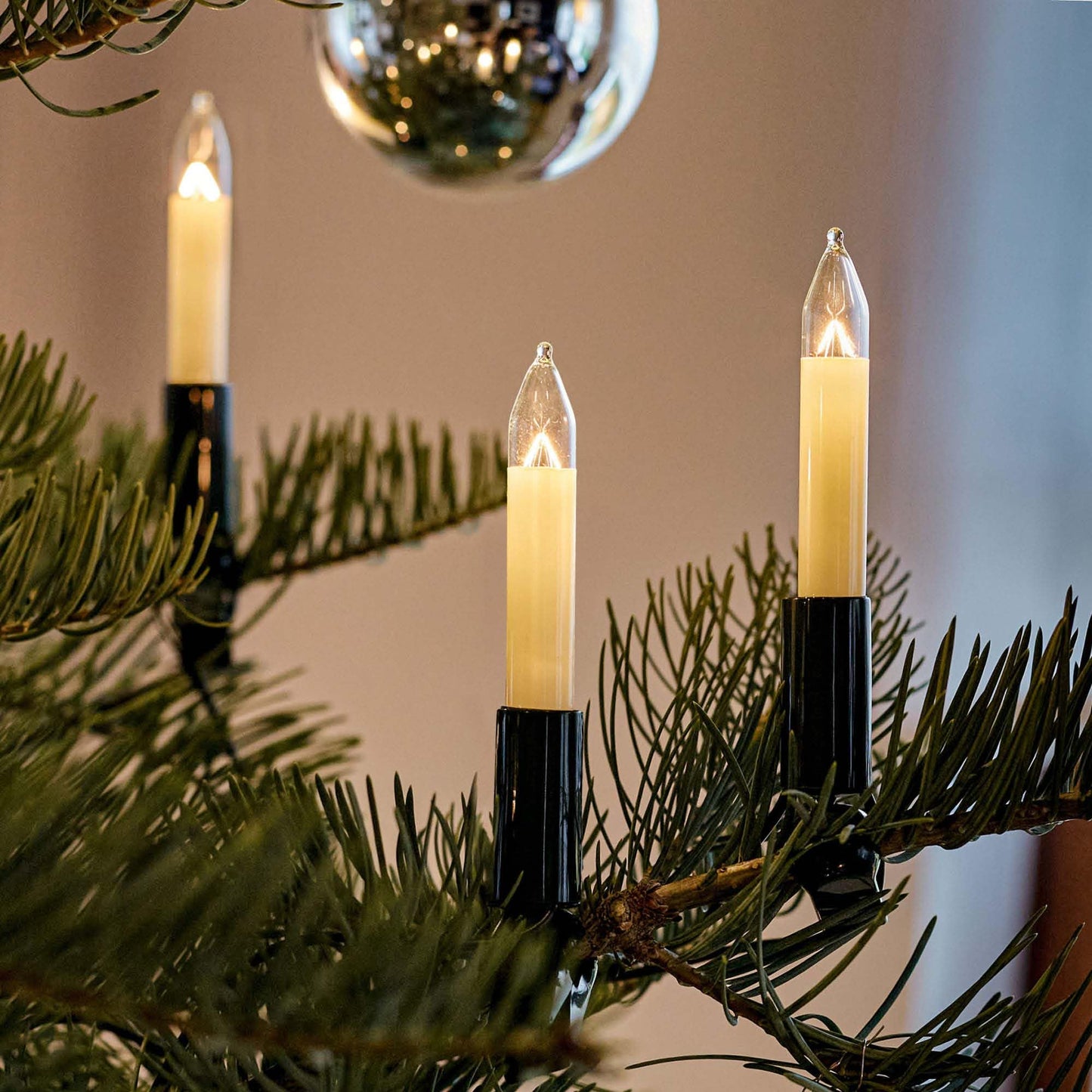 Weihnachtsbaum Lichterkette mit Clip, 15 Lichter, 15 Lichter / beleuchtet 9,8 m Elfenbein