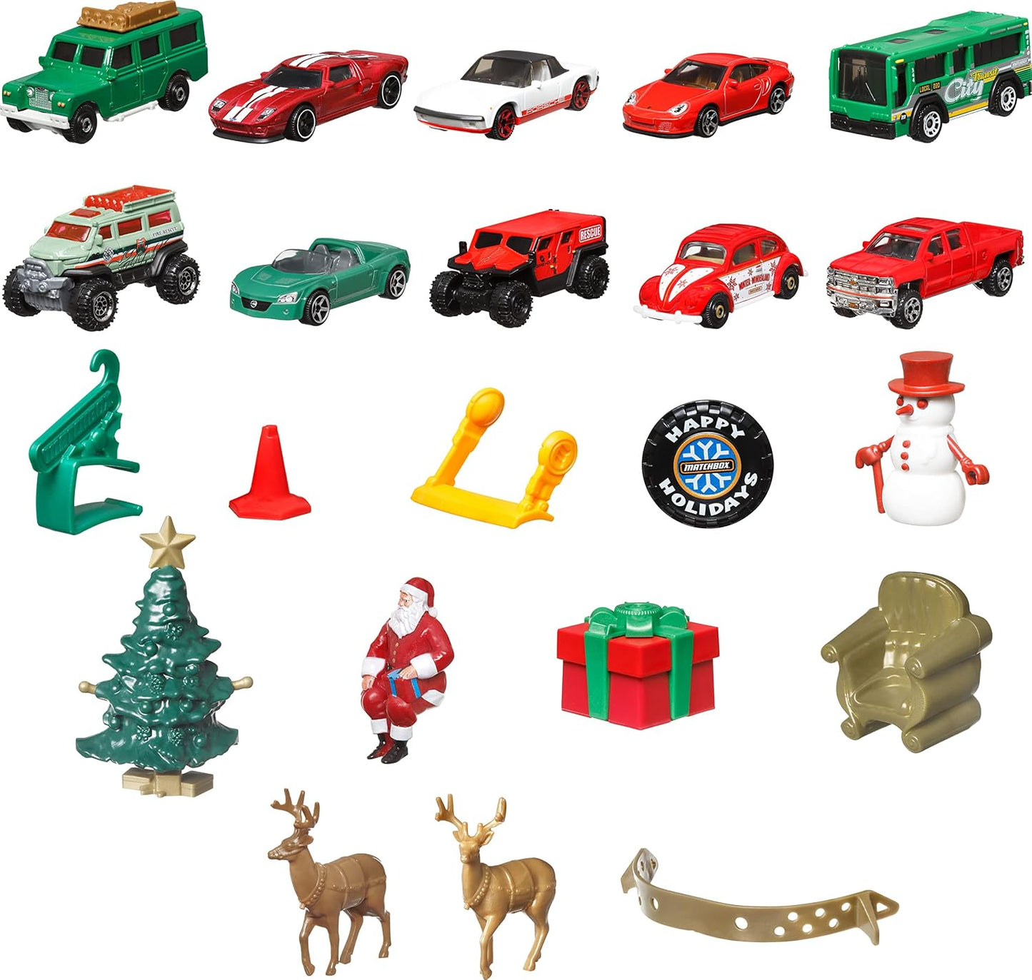 Adventskalender mit Spielzeugautos