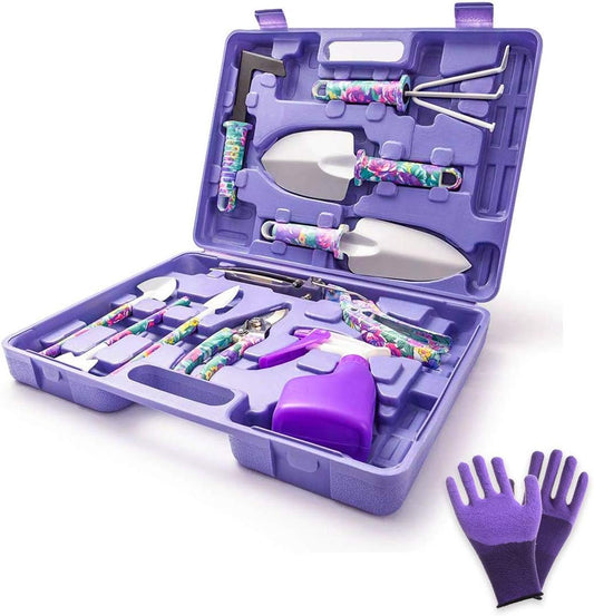 11-teiliges Gartenhandwerkzeug-Set, 11 pezzi set viola