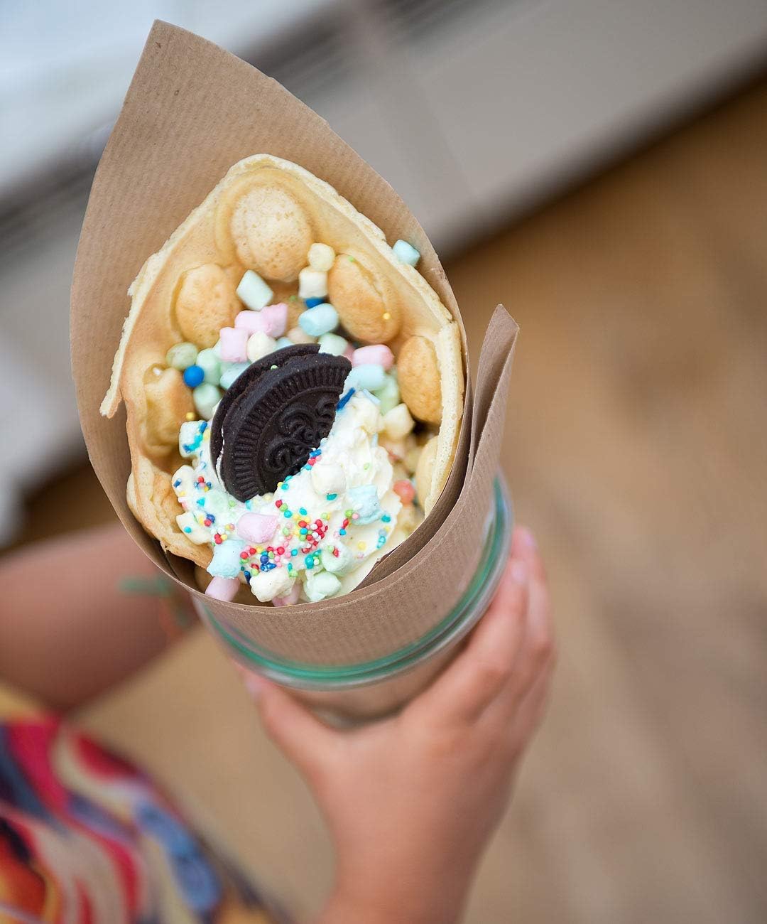 Bubble Waffeleisen, Weiss