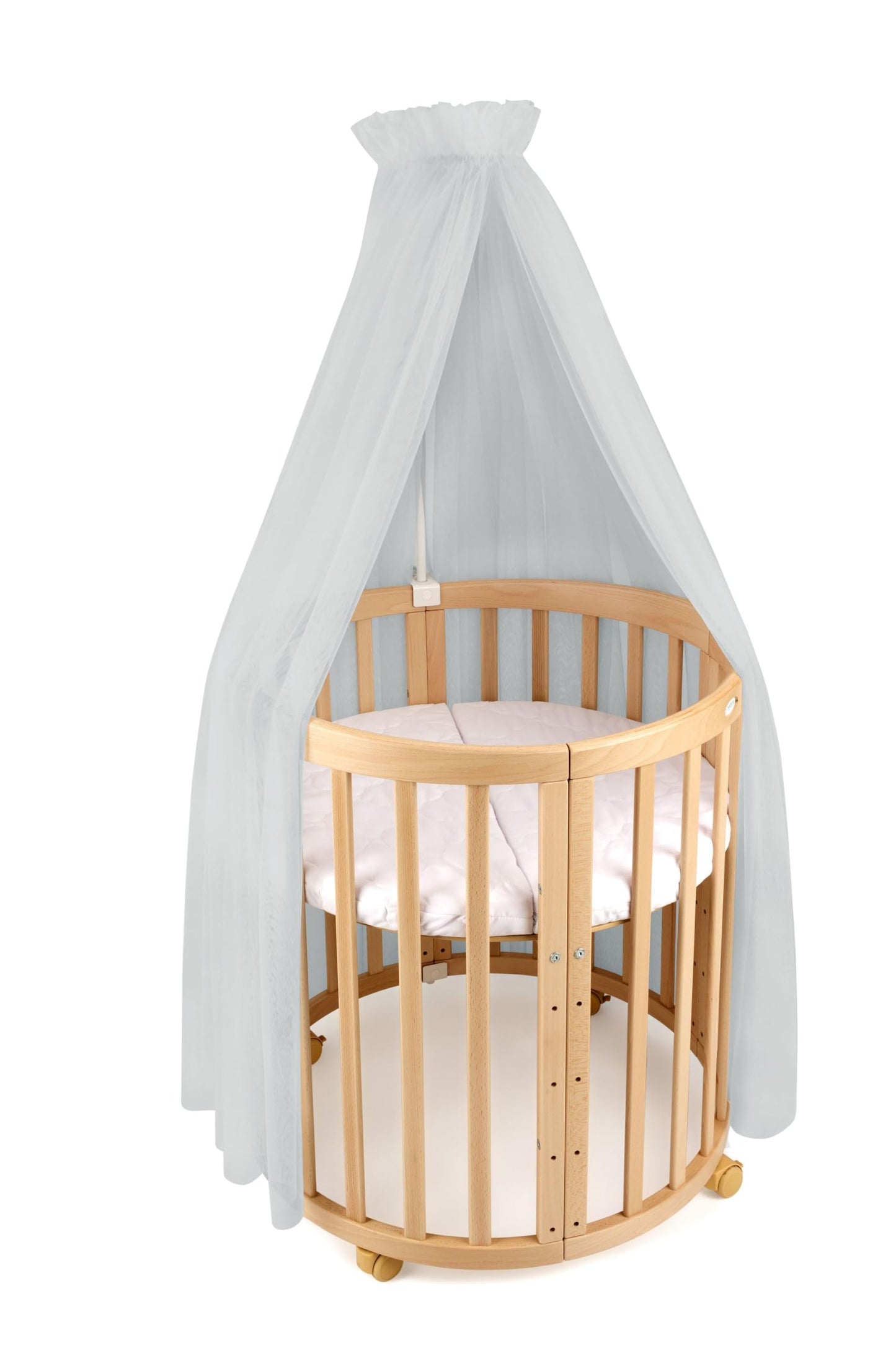Baldachin Betthimmel aus Tüll für Babybett, Grau