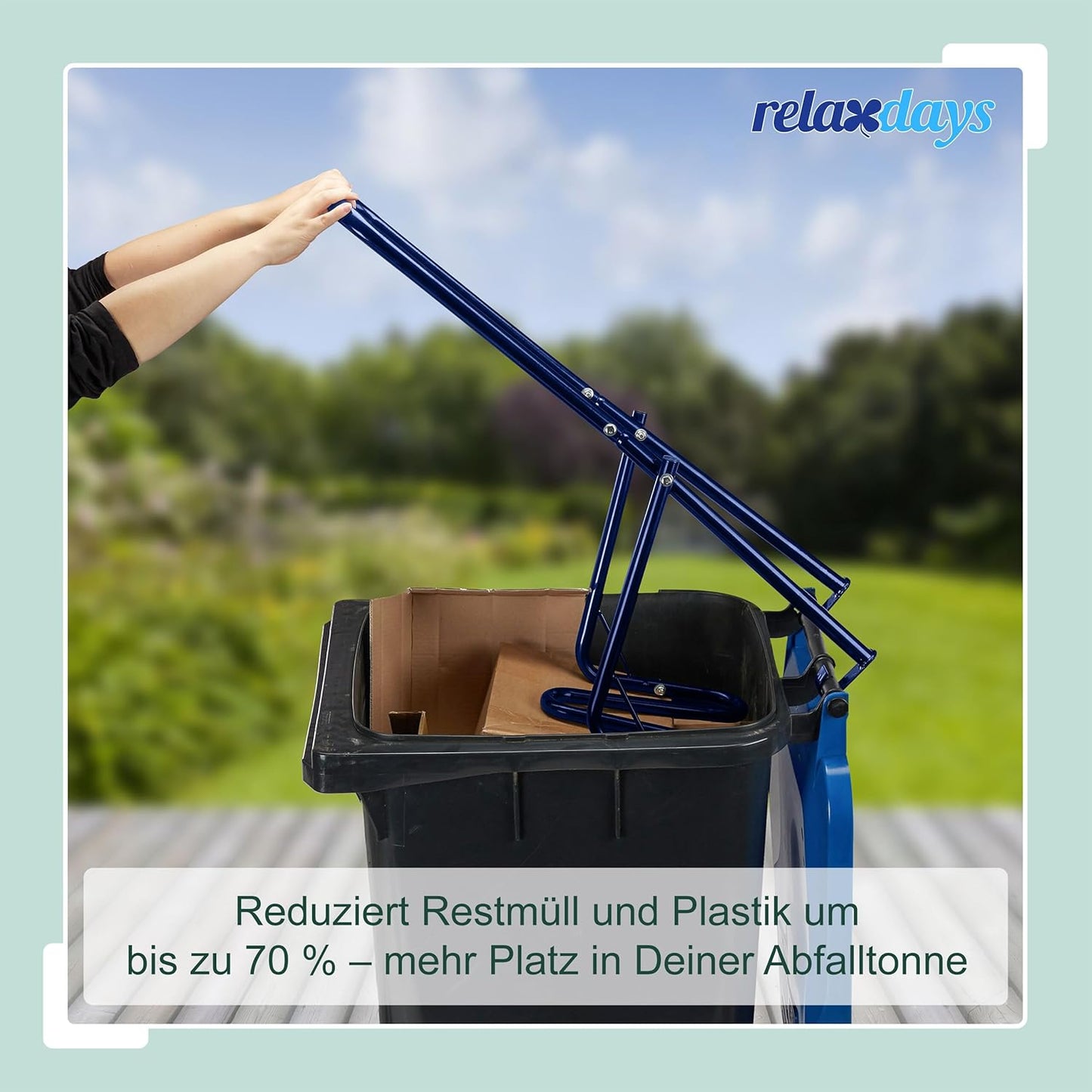 Manuelle Müllpresse für Mülltonnen