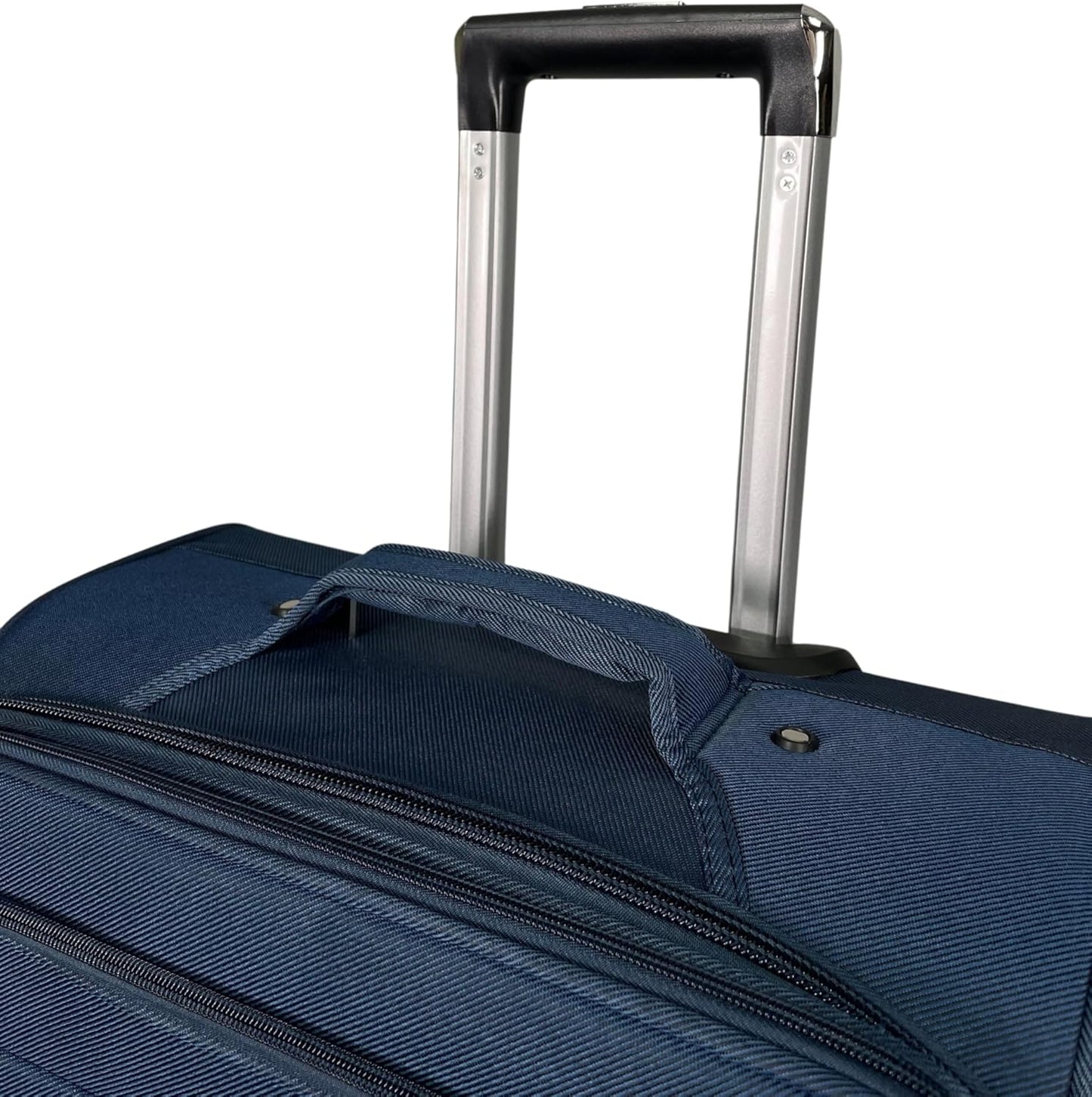 Erweiterbarer Weichgepäck-Koffer XL mit Zwillingsrollen, Grosser Koffer (75cm) Blau