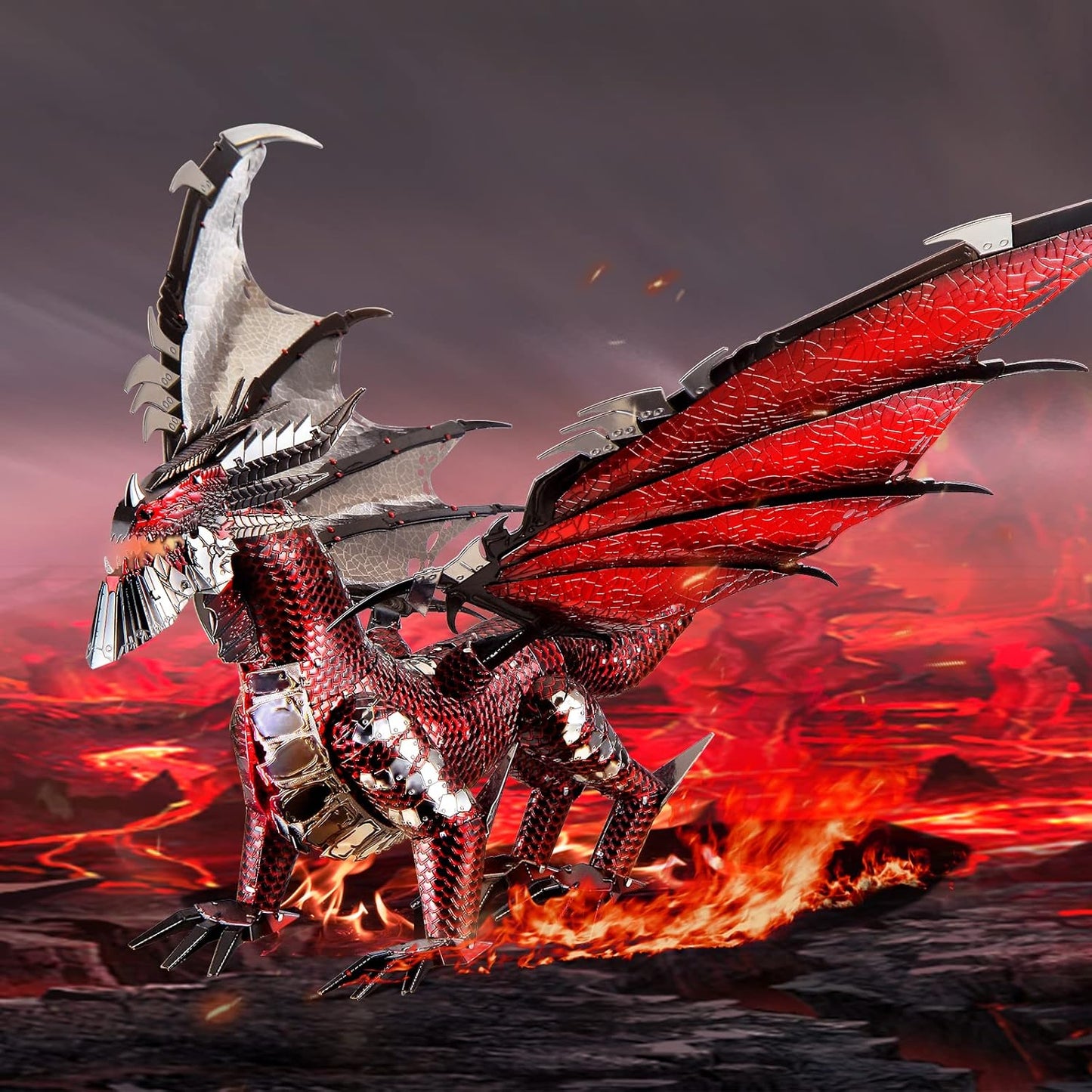 3D-Modellbausatz Schwarzer Drache, Der schwarze Drache