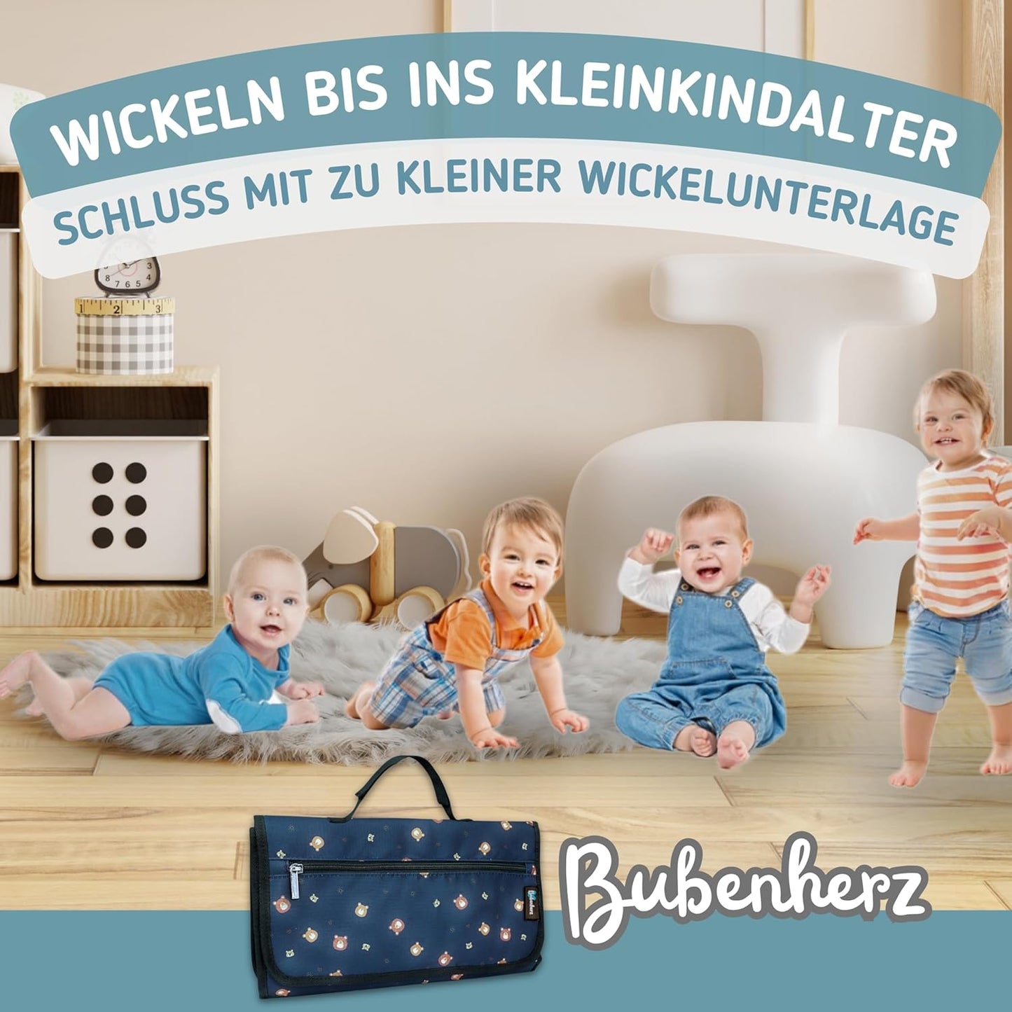 Wickelunterlage mit Windeltasche, BROWNBEAR