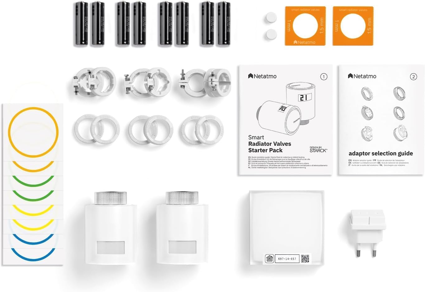 Heizkörperthermostat, Relais + 2x Ventile