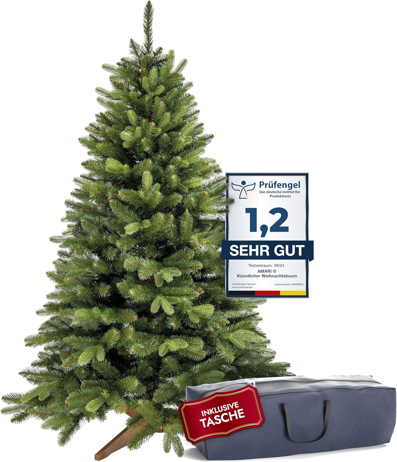 Naturgetreuer Künstlicher Weihnachtsbaum, Grün 220cm