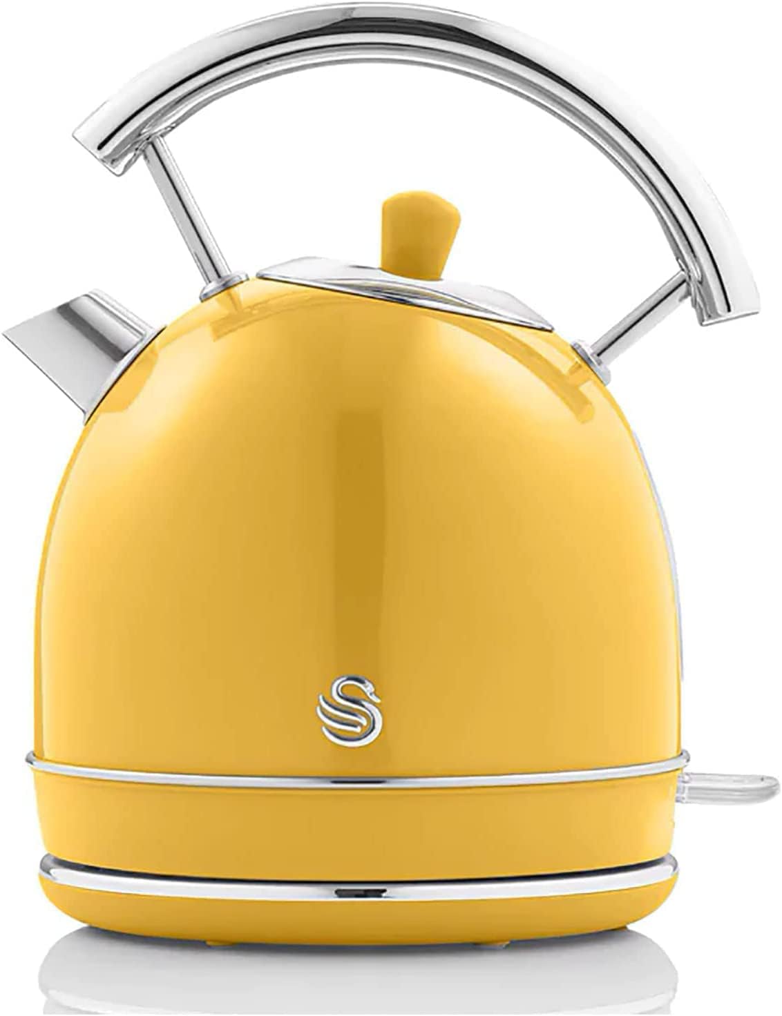 Retro Wasserkocher 1,8L Kabellos, Gelb
