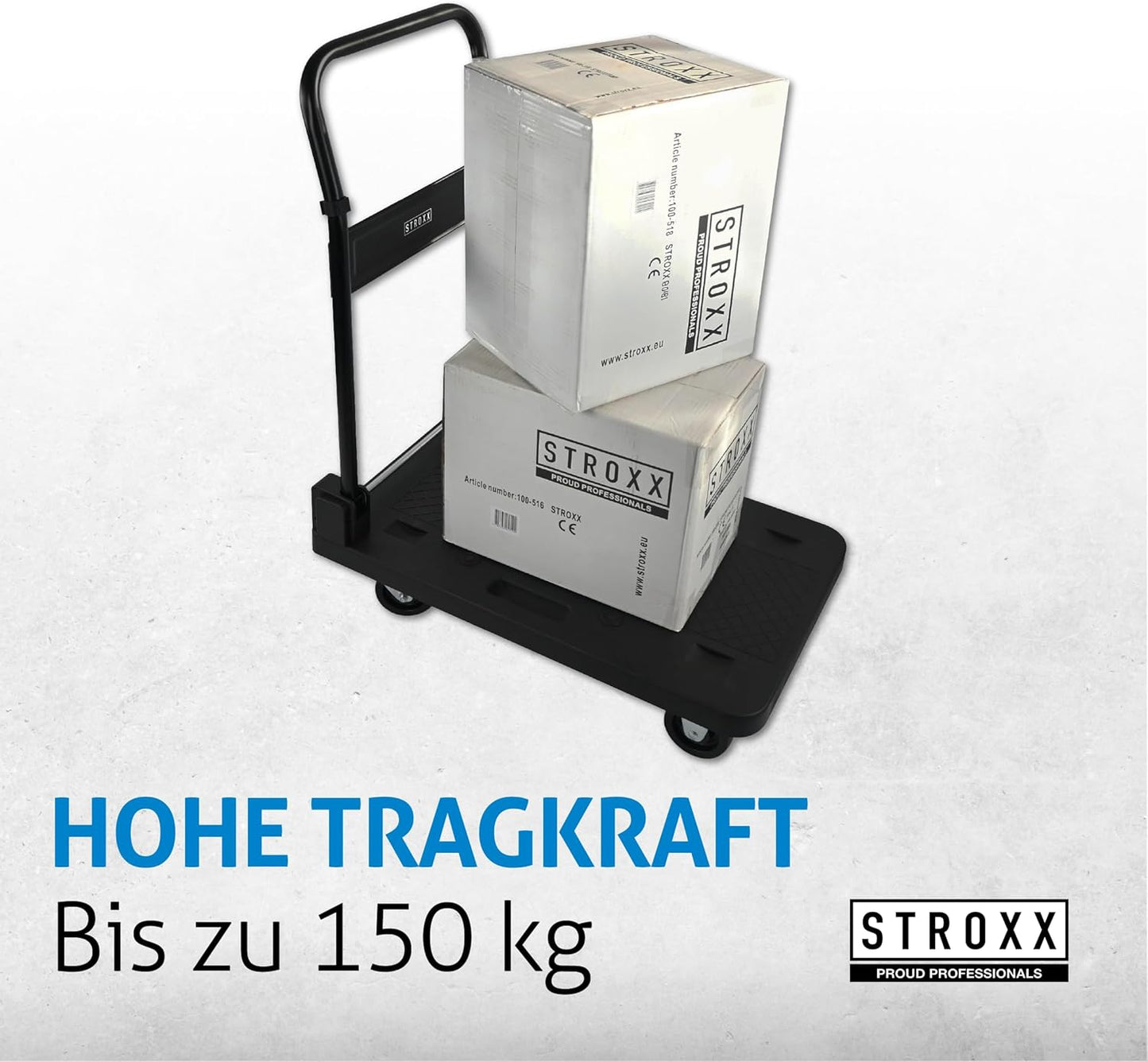 Klappbarer Plattformwagen, 1x Plattformwagen 150KG (740x470x930mm)