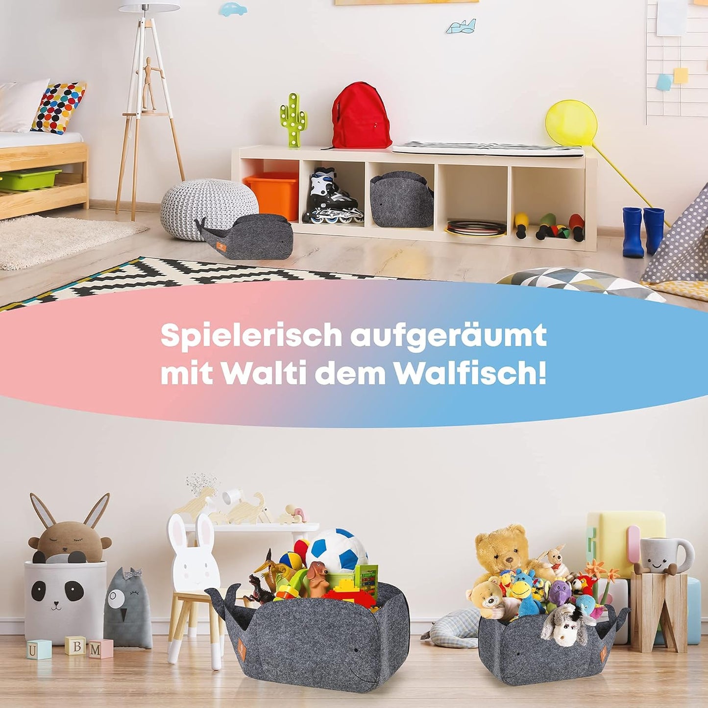 Faltbare Spielzeugkiste für Kallax Regale, Einzelbox