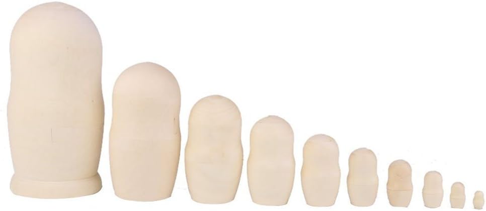 Russische Matroschka Rohlinge 10-teiliges Set