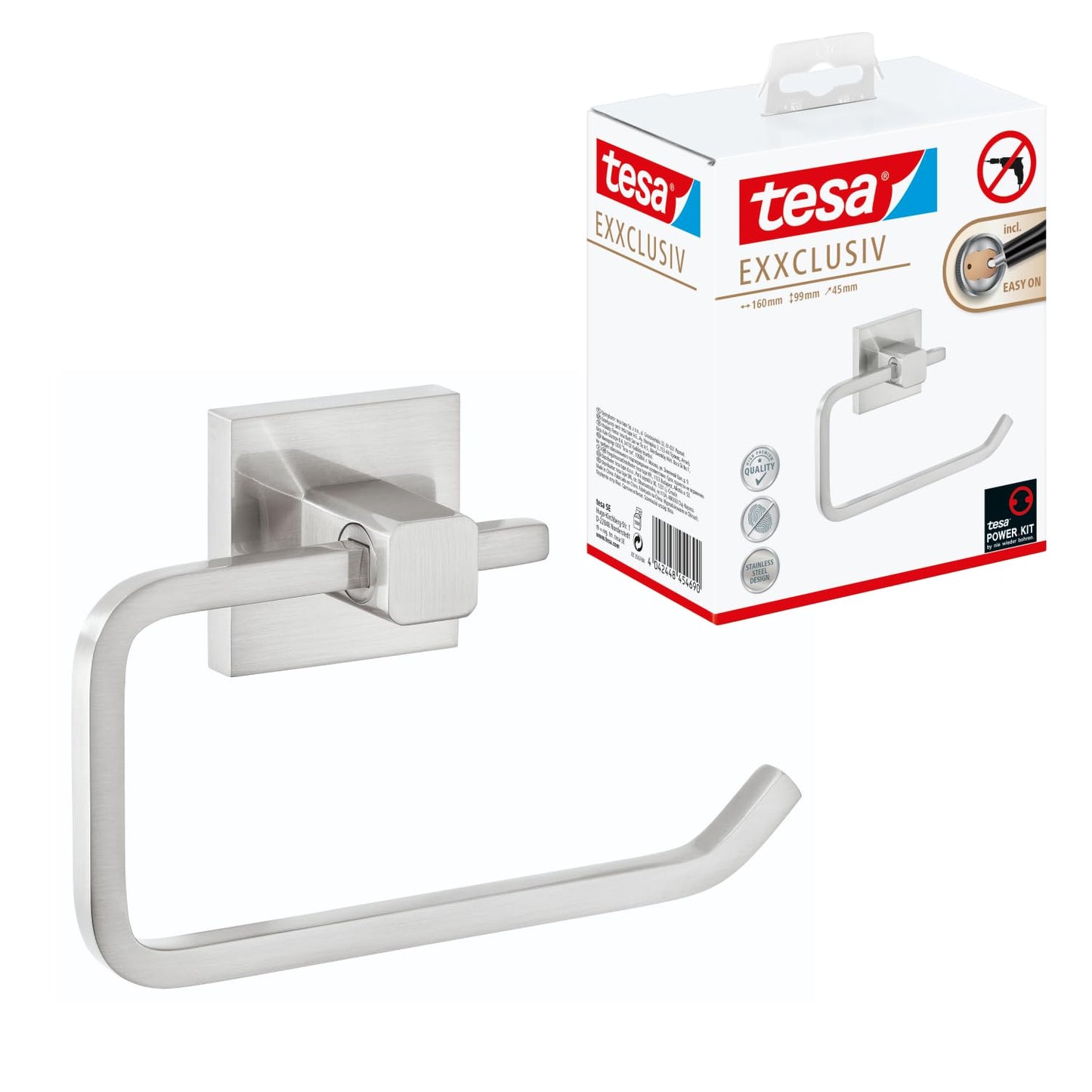 Exxclusiv Toilettenrollenhalter, Toilettenpapierhalter ohne Deckel