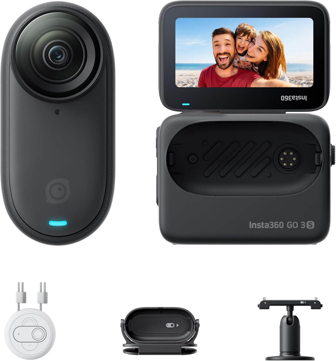 Mini-Kamera GO 3S, Schwarz Standard-Bundle (128 GB)