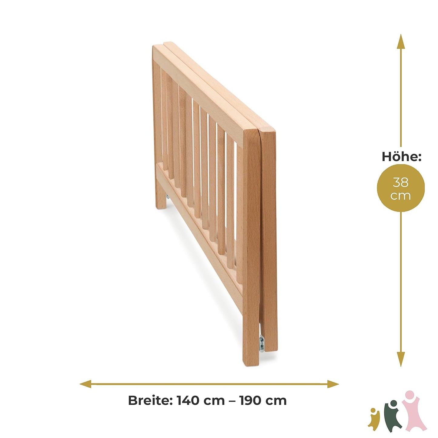 2110 Bettschutzgitter, Natur ; 90 cm (1er Pack)