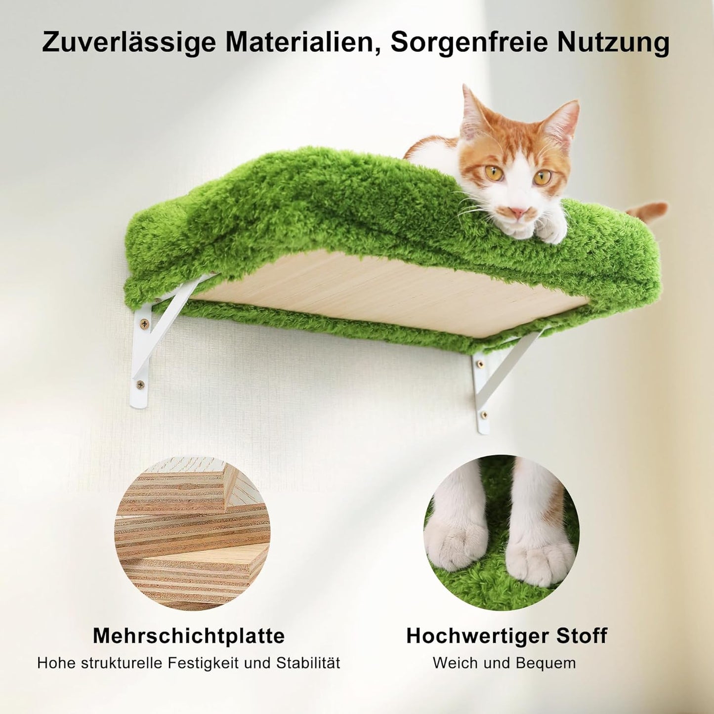 10-teiliges Kletterwand-Set mit Hängematte, grün