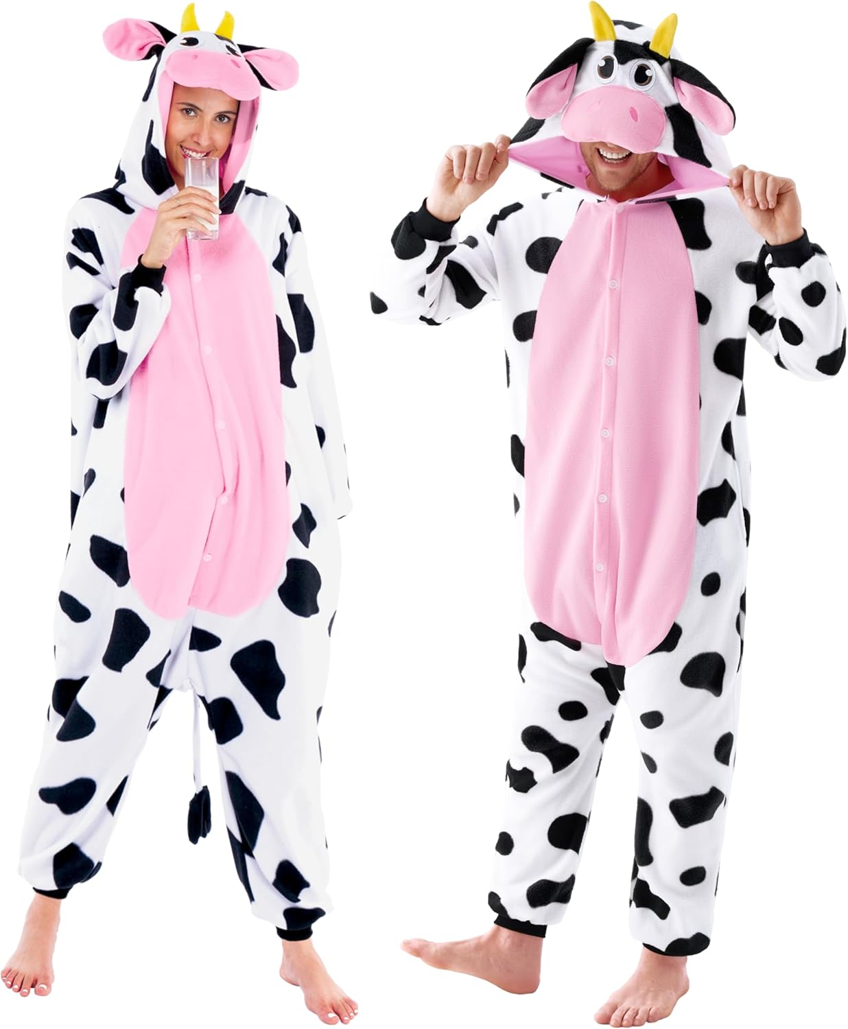 Kuh Tierkostüm Jumpsuit für Erwachsene, M Multicolor