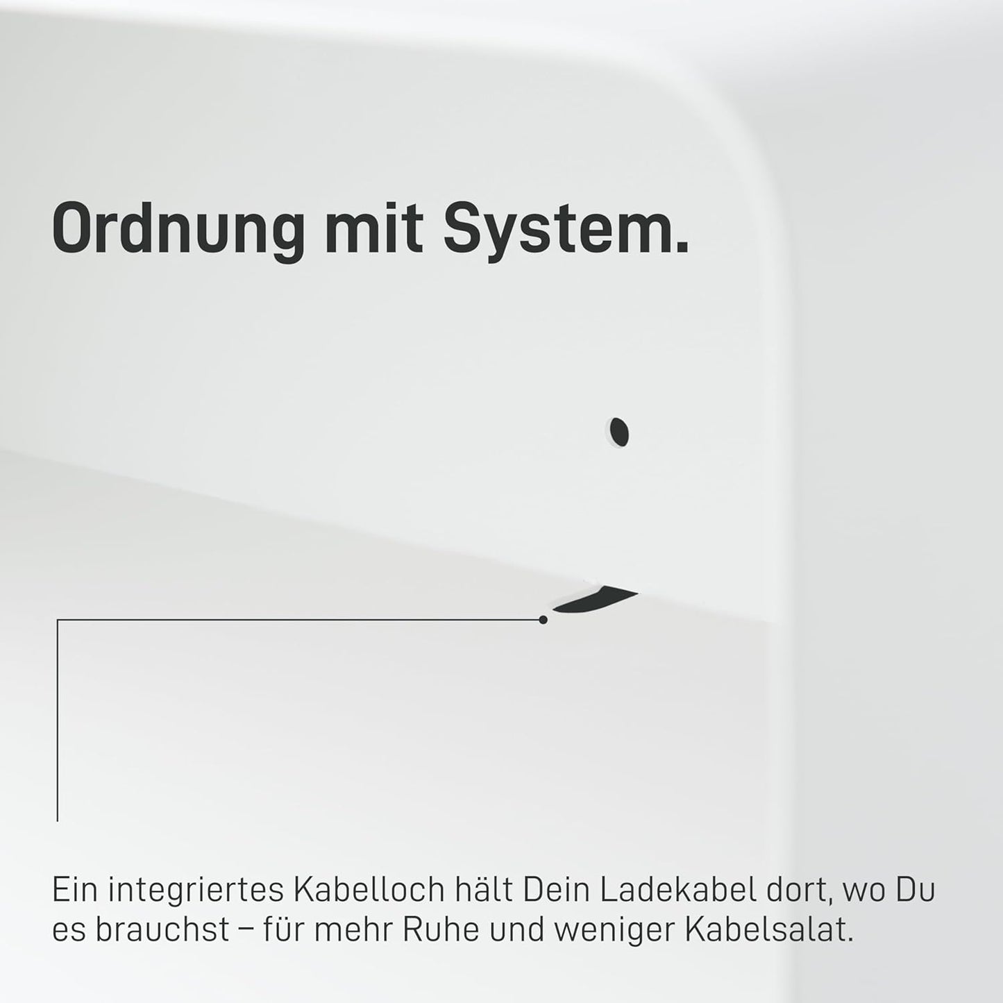 Schwebender Nachttisch, Weiss