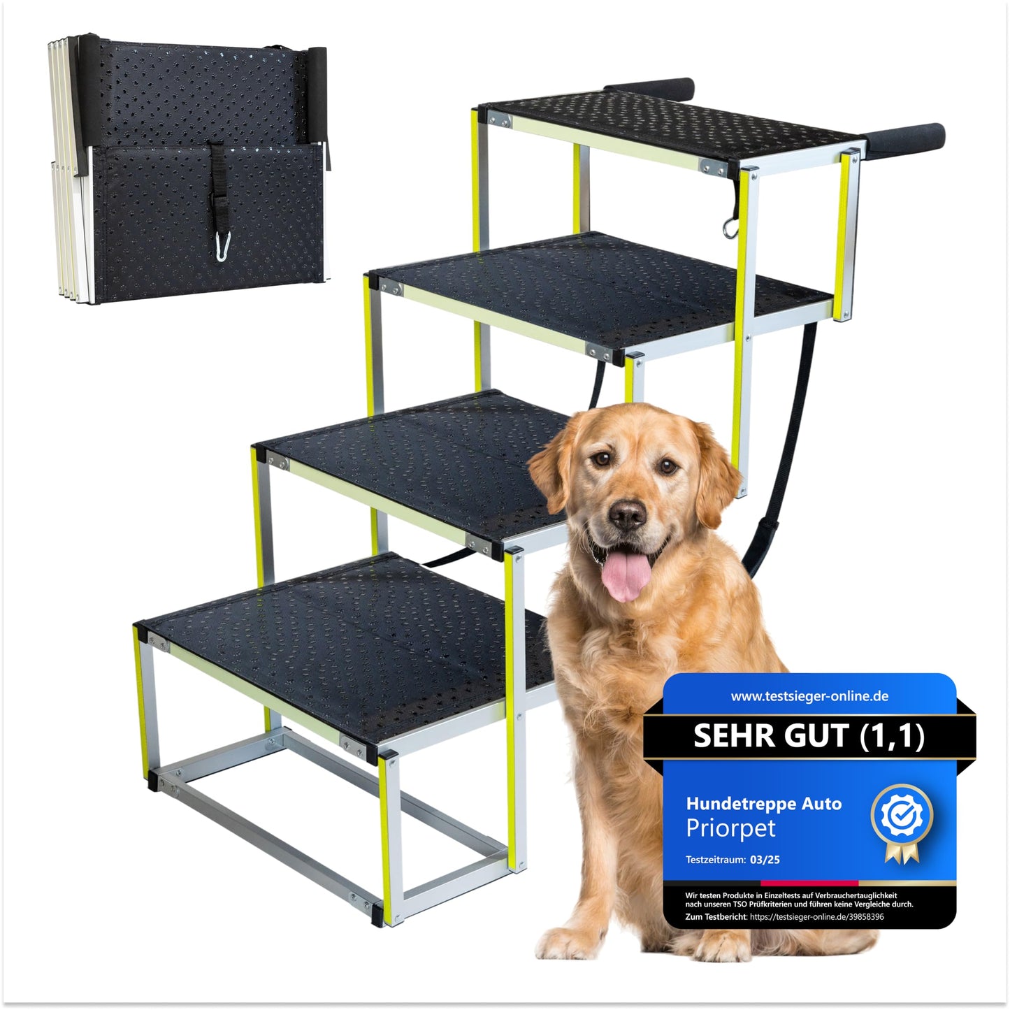 Klappbare Hundetreppe, 4 Wide