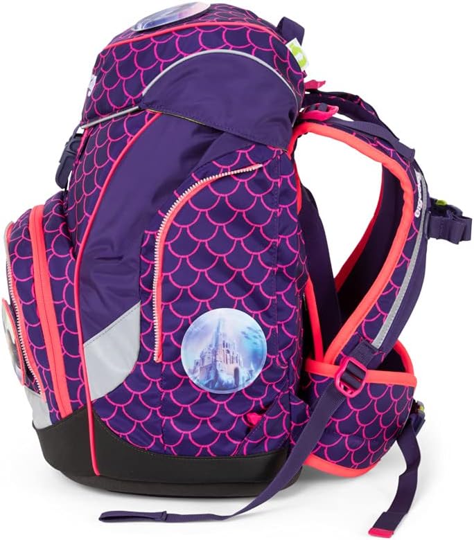 Schulrucksack-Set, 20 Lang Pinke Wellen