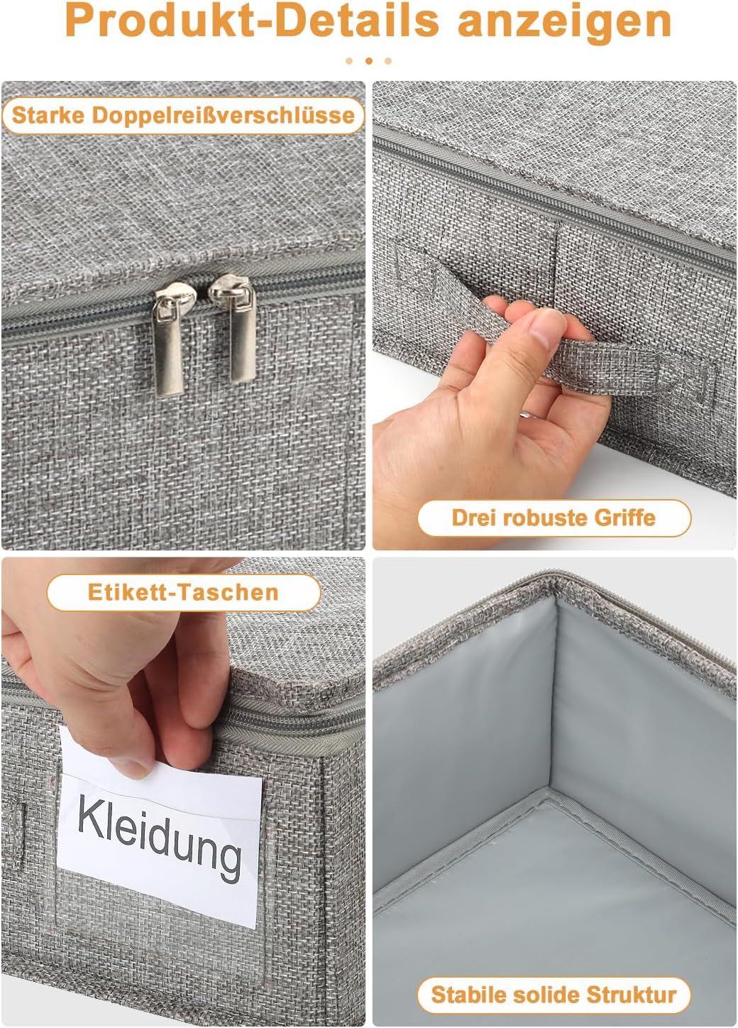 2er-Set Unterbettkommoden mit Doppelreissverschluss, Pessimistisch