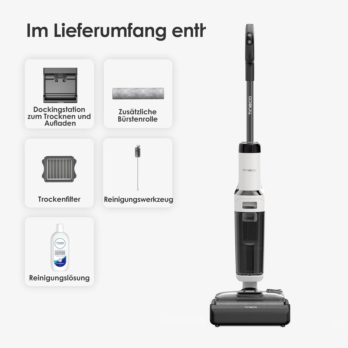 Nass-Trockensauger mit 180°-Flachdesign, Floor One Stretch S6