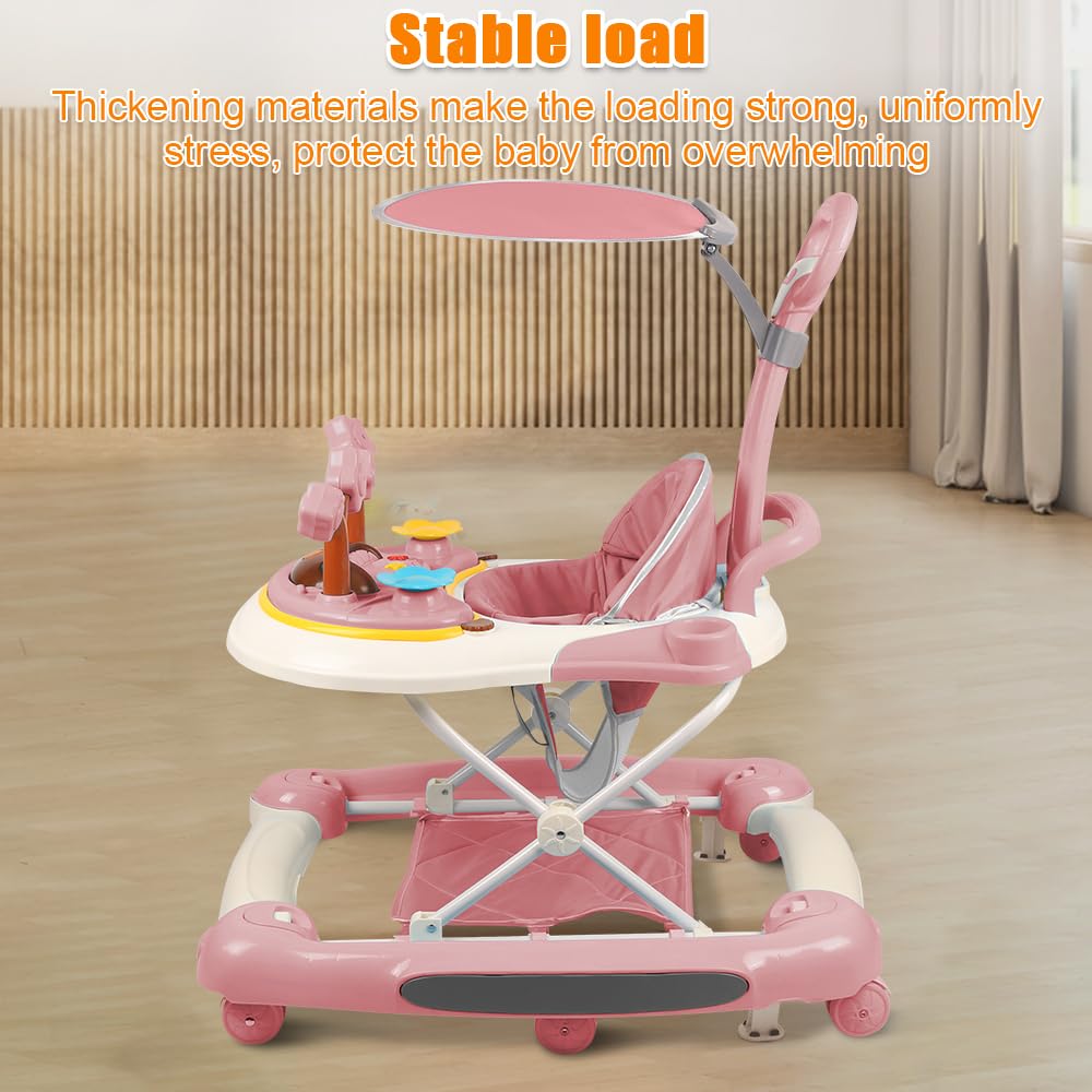 Baby Lauflernhilfe, 67*75*85cm – Rosa (A)