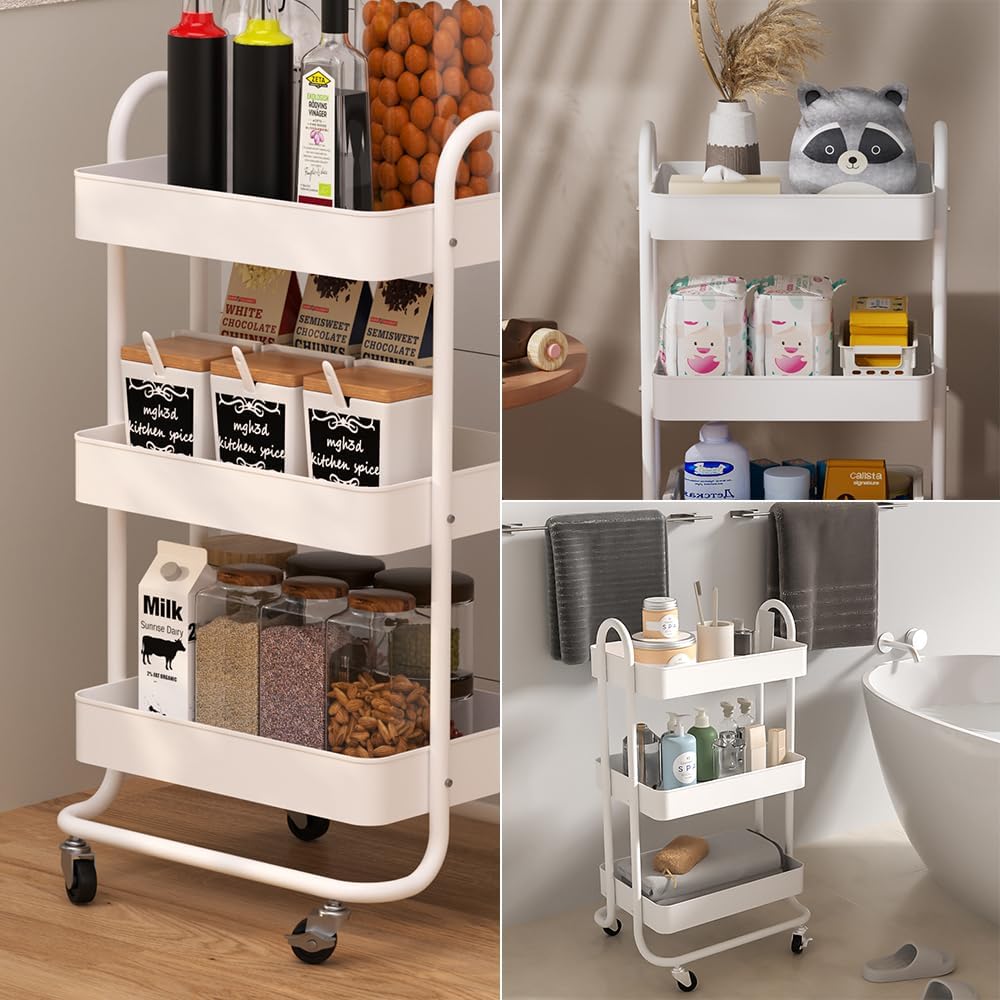 Rollcontainer Tron, Weiss 45,9x78,7x34 cm