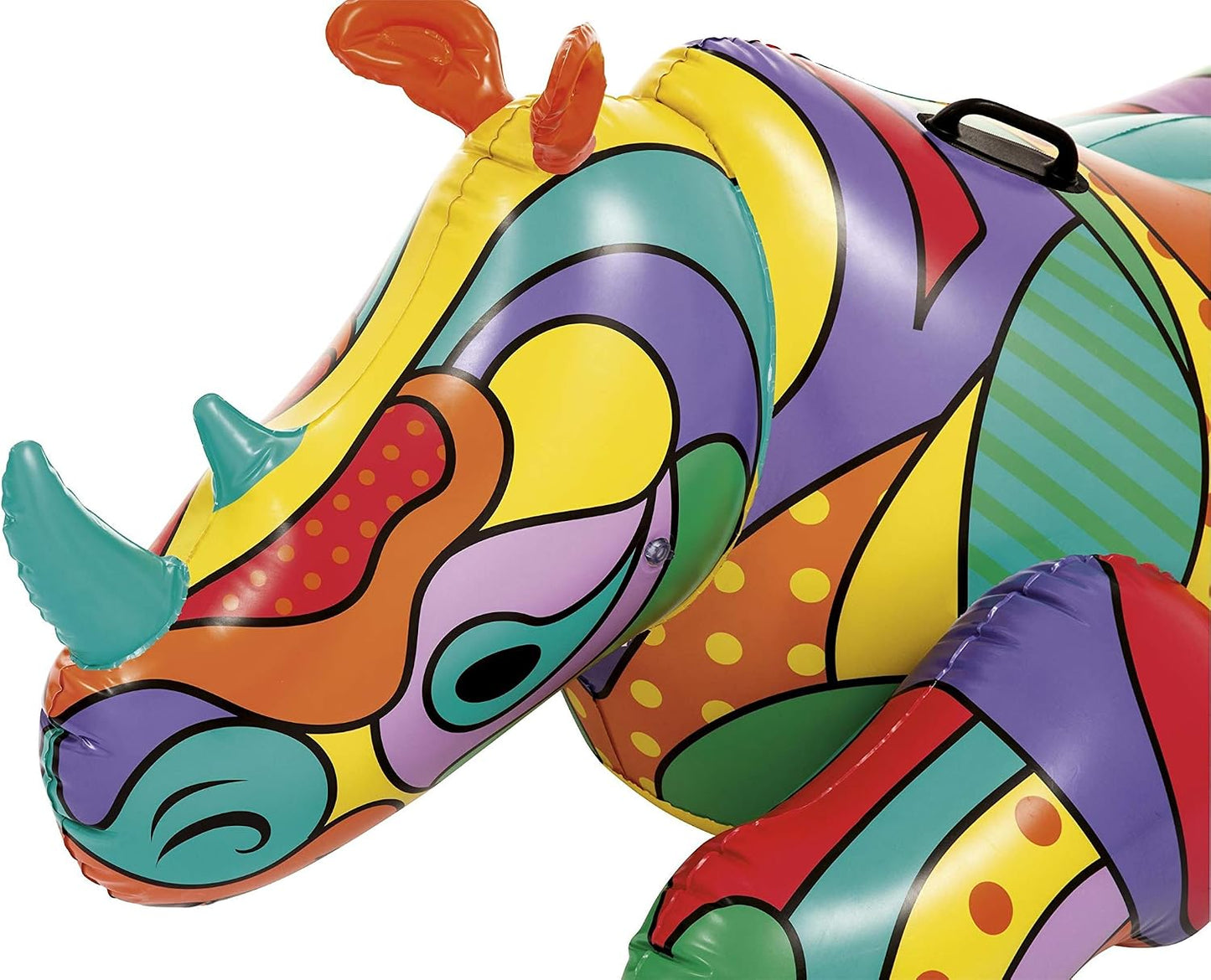 Aufblasbares Nashorn mit Pop-Art Design, Rhino Pool Float