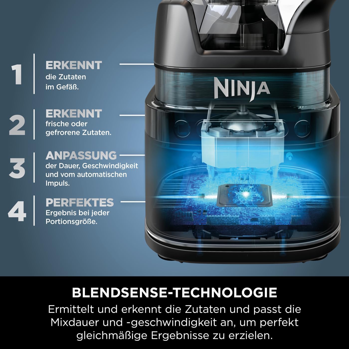 Foodi Standmixer TB301EU, 2-in-1 Mixer Schwarz