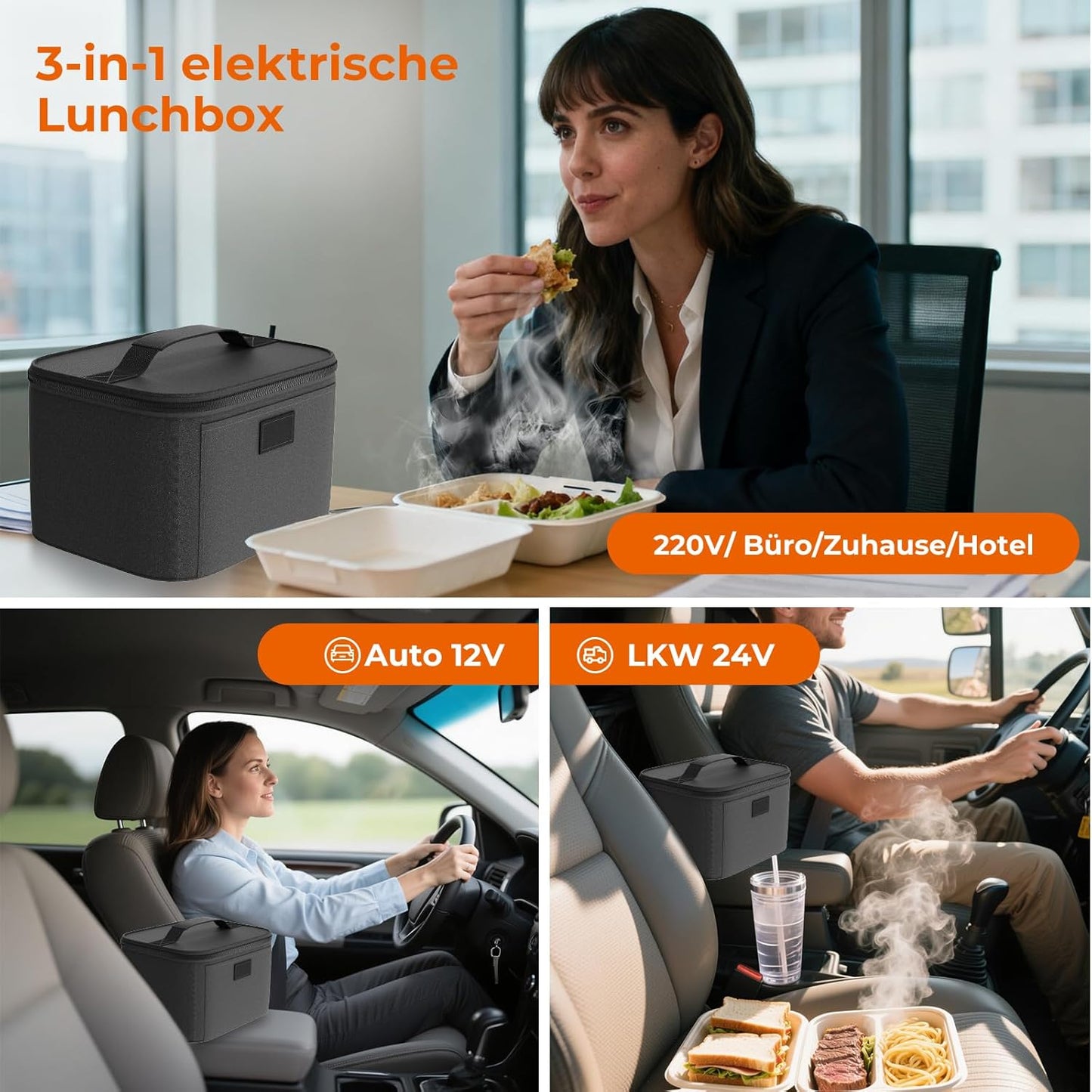 Elektrische Lunchbox, Schwarz