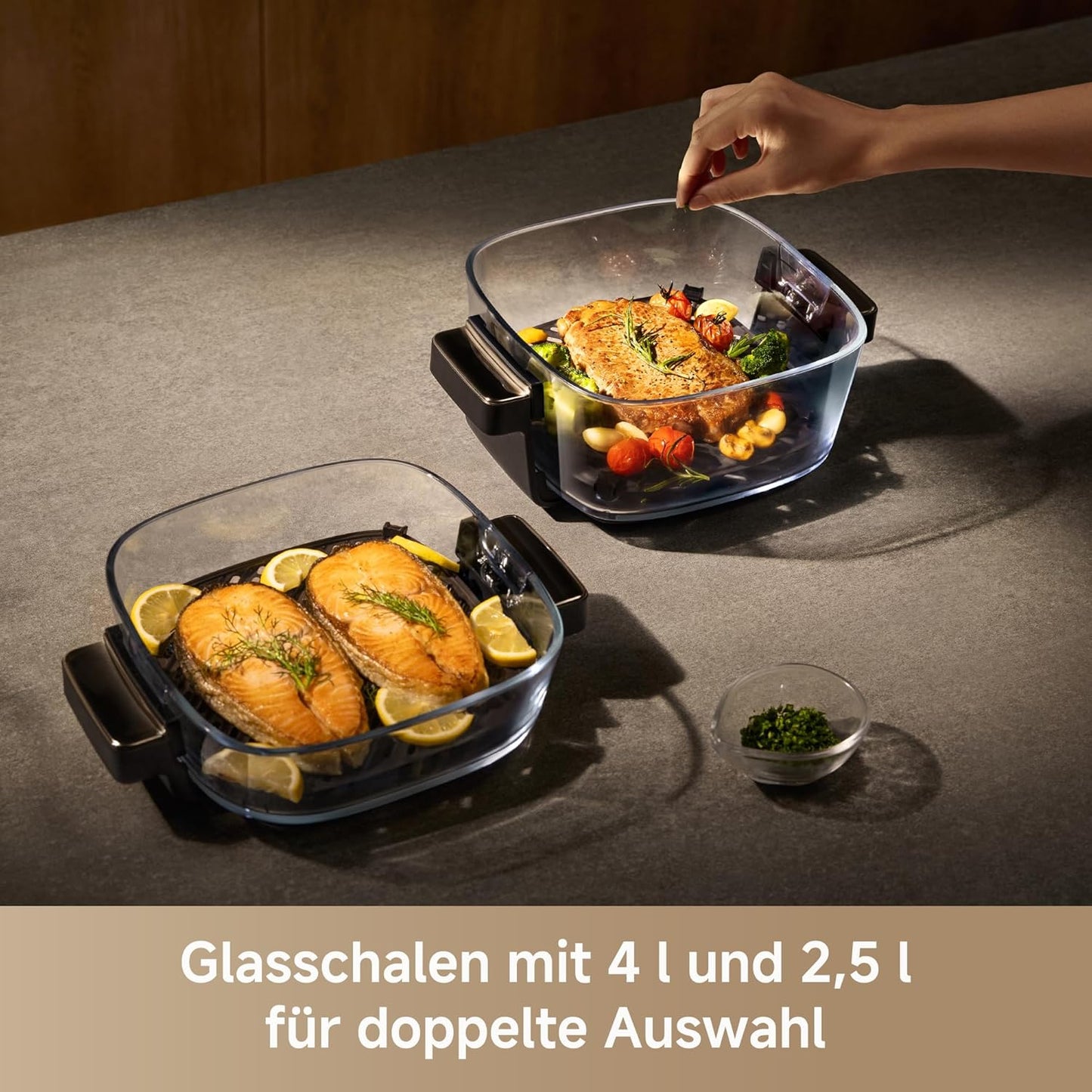 Aeroglass Heissluftfritteuse mit Glasinnenraum AF20 Pro, AF20 Pro