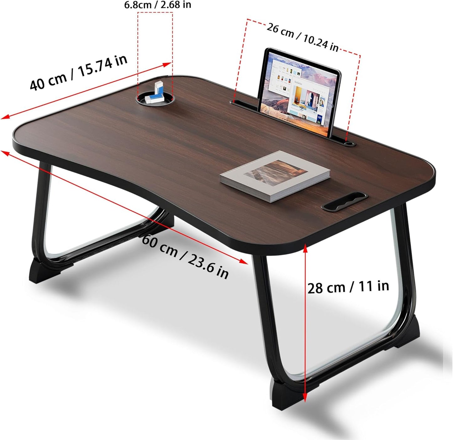 Multifunktionaler Laptoptisch, Dark Wood