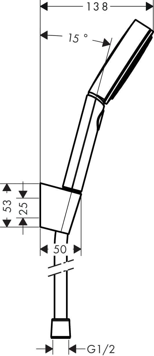 Pulsify Select S - Duschset mit 3 Strahlarten, Mattschwarz 3 Strahlarten