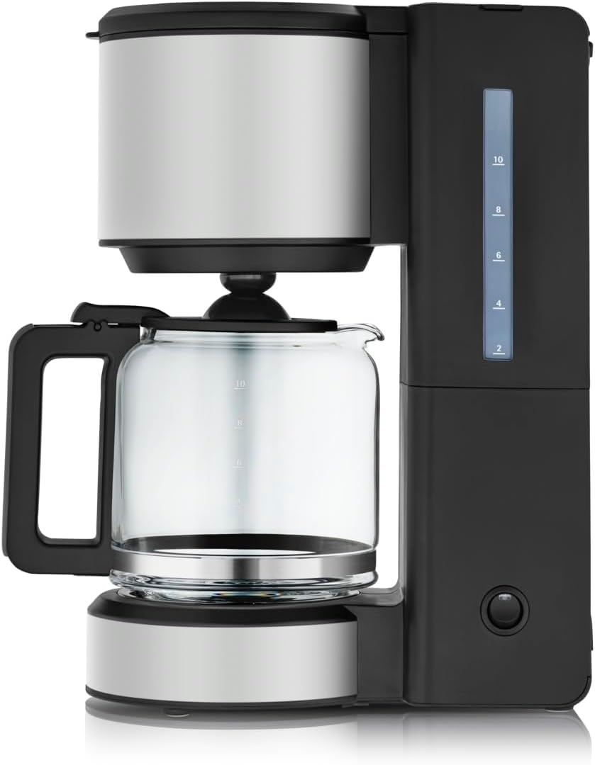 Stelio Aroma Filterkaffeemaschine mit Glaskanne, Stelio - Glaskanne - Mattweiss