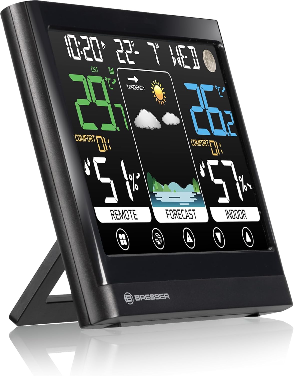 MeteoTemp BF - Funk Wetterstation mit Touch-Display, Neue Version