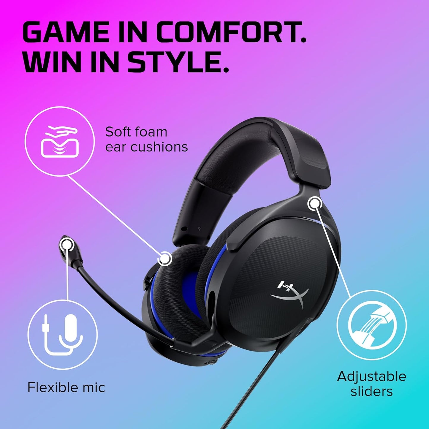 Cloud Stinger 2 Core Gaming-Headset für PlayStation, Stinger Core 2 PlayStation Black